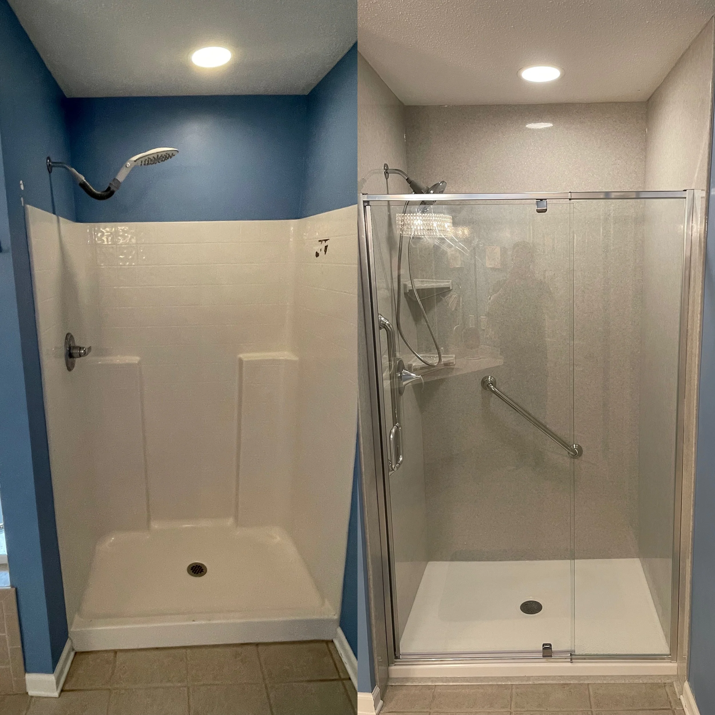 Real Shower Transformations:
From tub-to-shower conversions to complete shower replacements, our work reflects thoughtful design and careful installation.