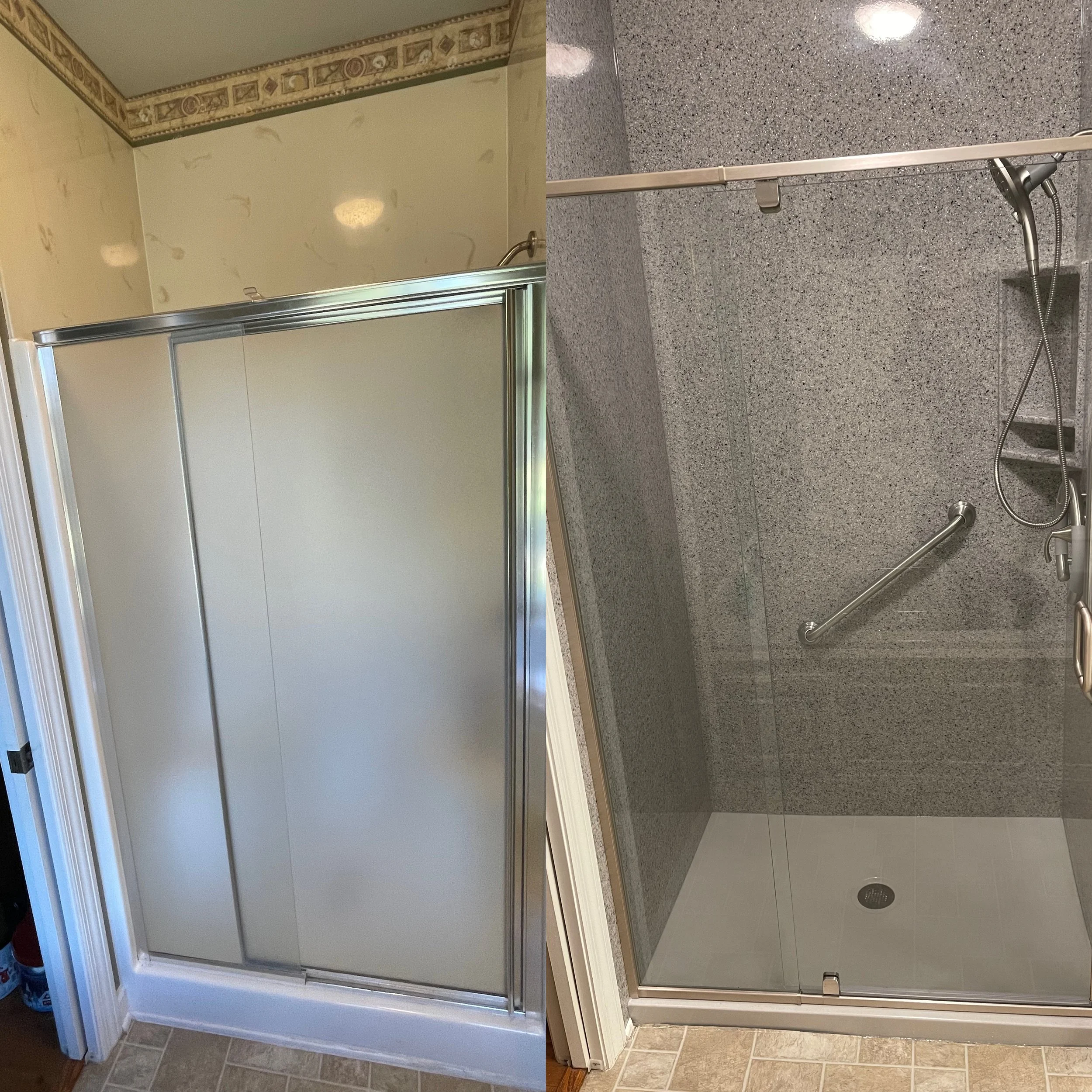 Real Shower Transformations:
From tub-to-shower conversions to complete shower replacements, our work reflects thoughtful design and careful installation.