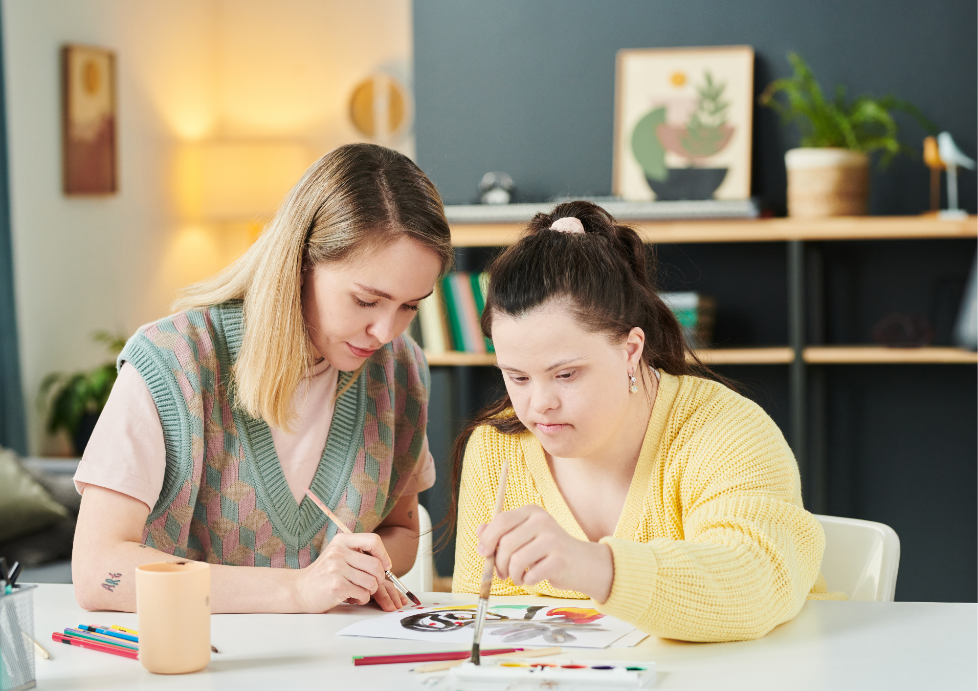 Women in Art Therapy Session with Client. Resilient Health Group, 226 Magill Road, Beulah Park SA 5067. Art Therapist Adelaide.
