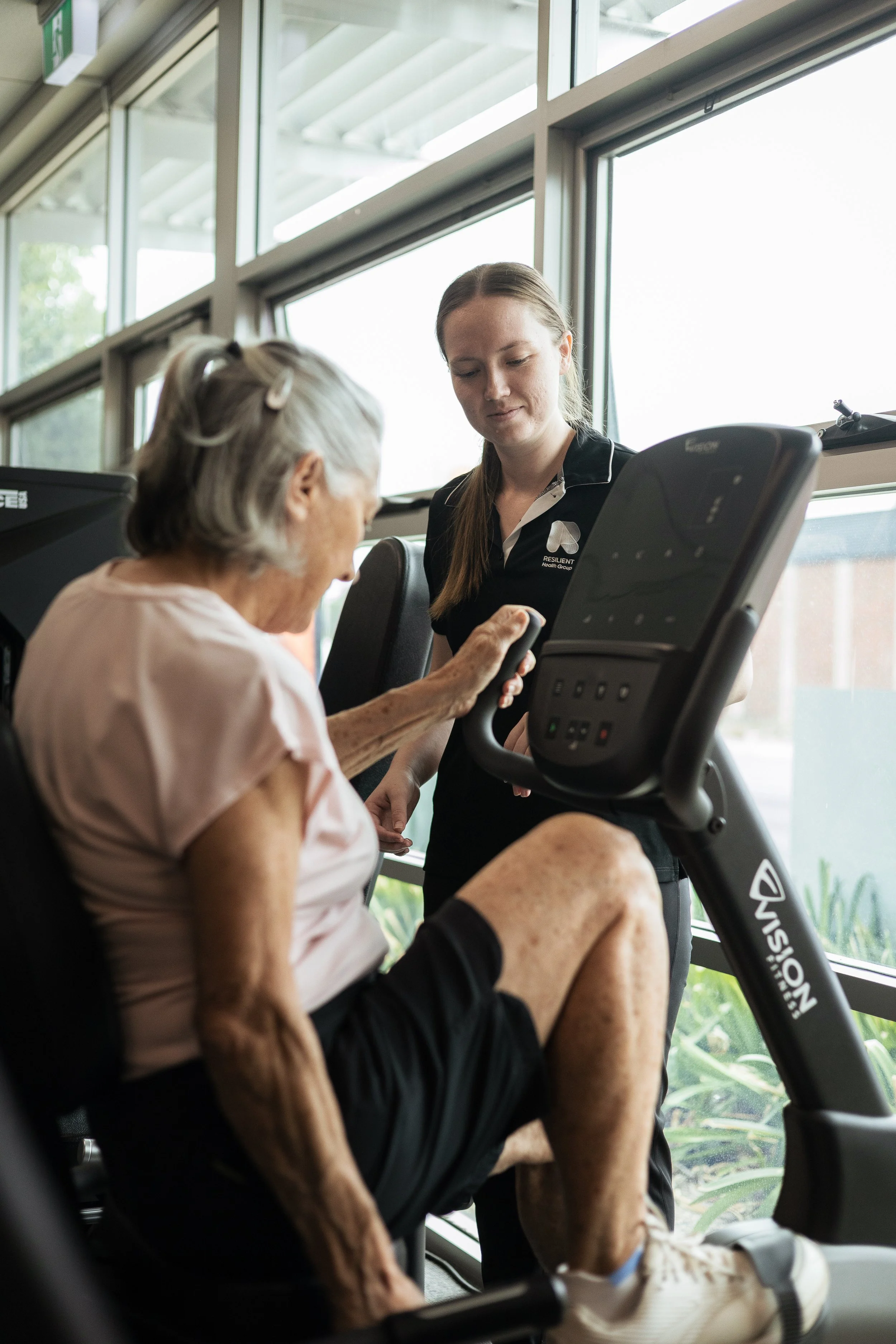 Our Exercise Physiologist Tegan Berry-Smith with client during Strength For Life session. Resilient Health Group, 226 Magill Road, Beulah Park SA 5067. Exercise Physiology Adelaide.