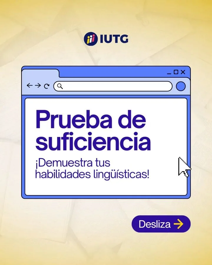 ¿Te preguntas cuál es tu verdadero nivel de idioma? ¡Es hora de descubrirlo con precisión!📚🌎
En el IUTG, hemos diseñado una Prueba de Nivelación de Idiomas exhaustiva que te proporcionará una evaluac