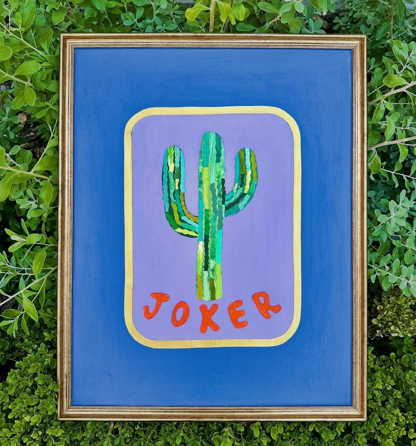 🌵Saguaro Shuffle🌵16&rdquo; x 20&rdquo; &bull; framed collage on panel &bull; link in profile