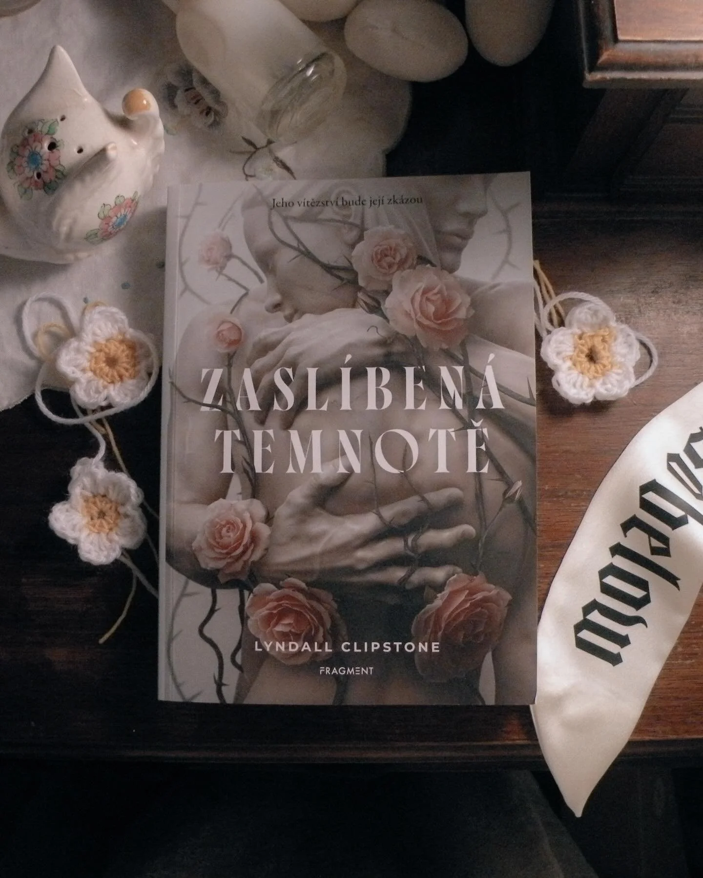 The first translated edition of Tenderly, I am Devoured captured by my Y2K digicam 🦢

Feels so special to see my words in translation&mdash; the magic of writing taken to yet another level via this clever alchemy. Thank you to my Czech publisher @na