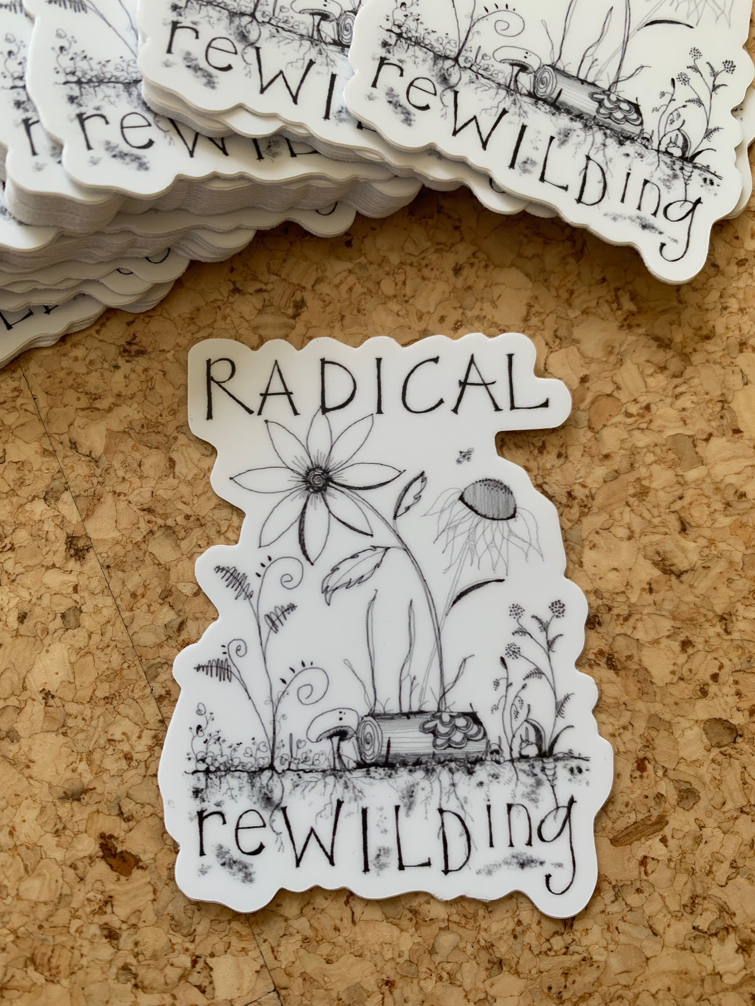 Radical reWILDing sticker