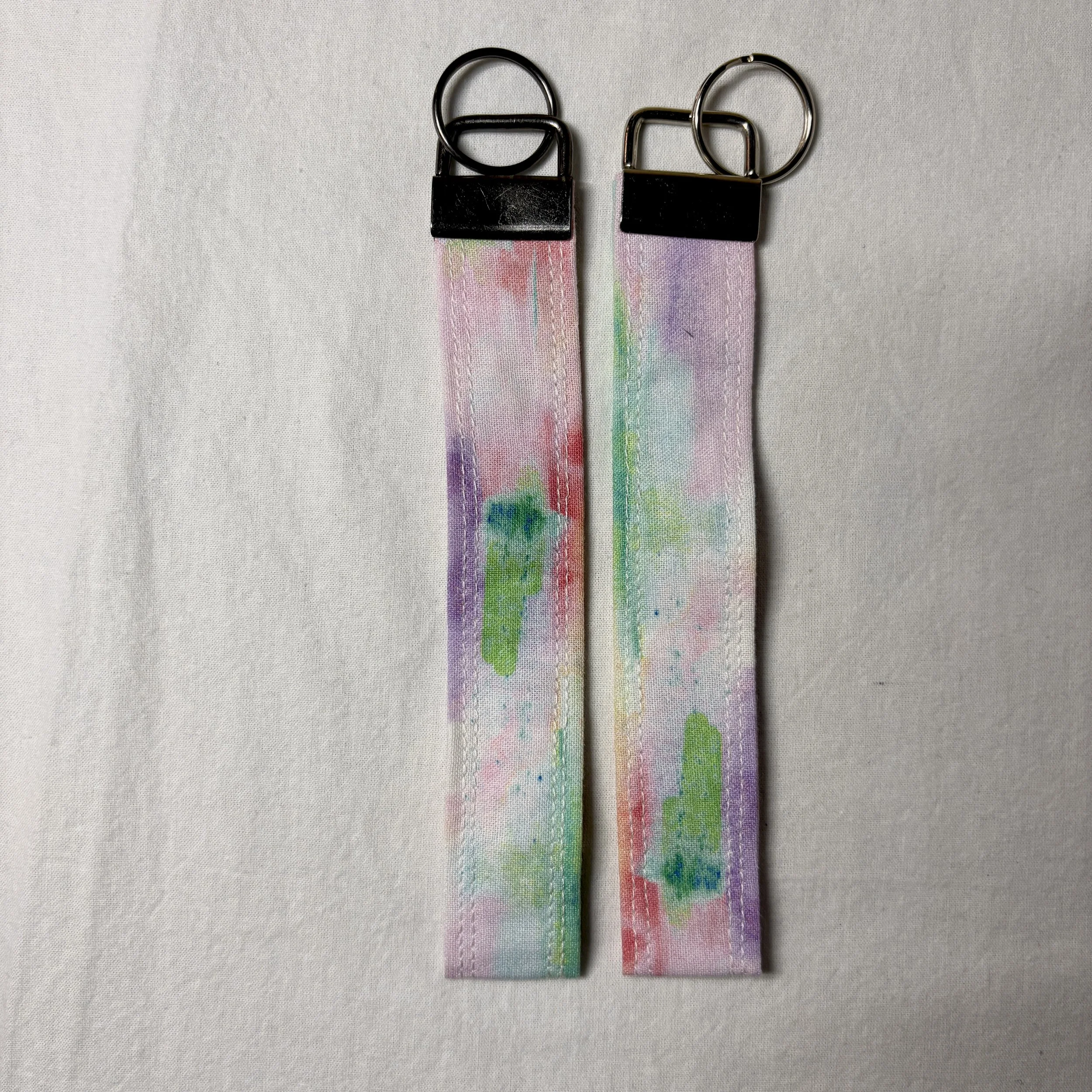 Multicolor Pastel Watercolor Keychain