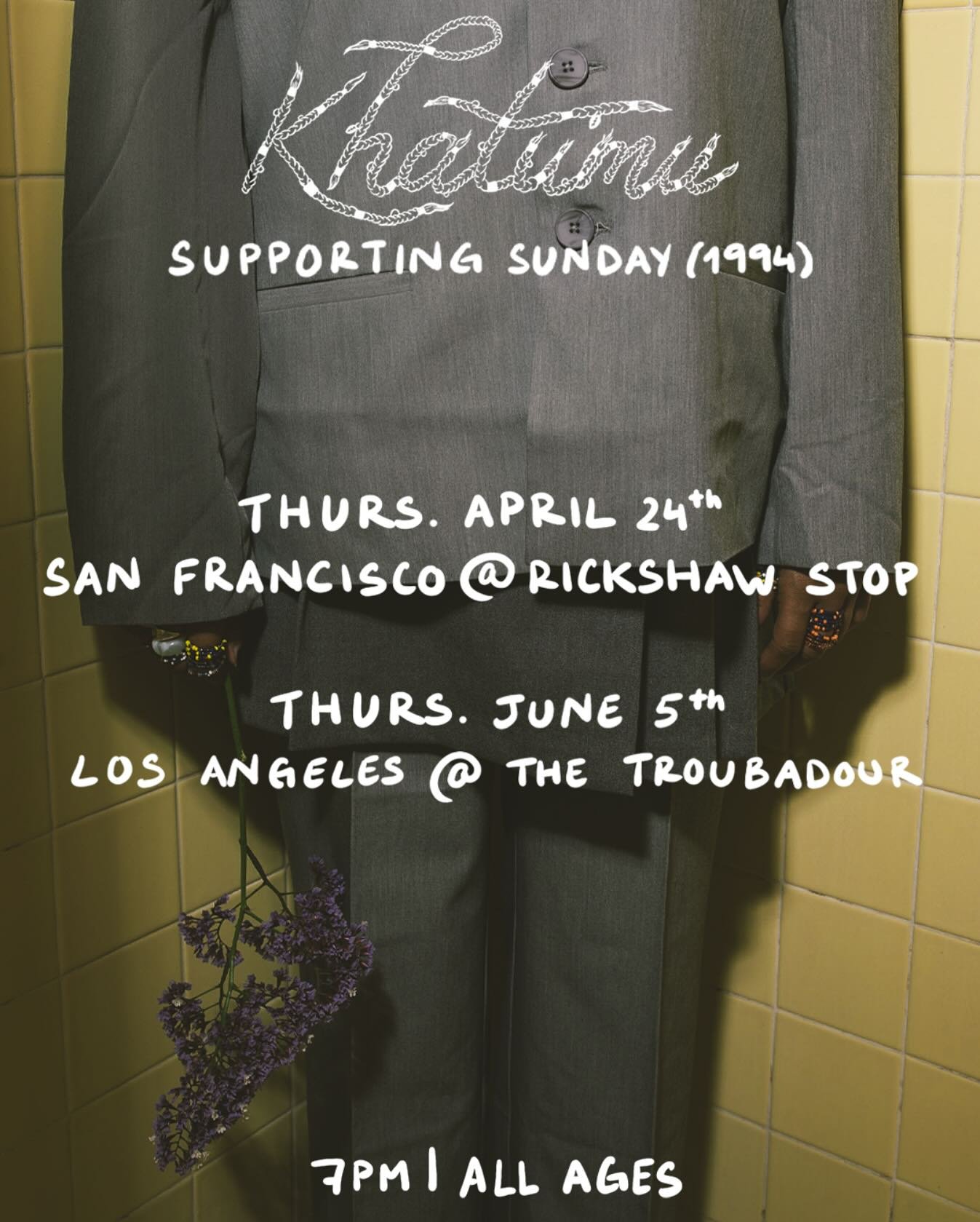 yooo @khatumu is supporting @sunday1994forever in LA and SF ๐ฅณ and peep her new logo by @blondeinkco ๐♥๏ธ