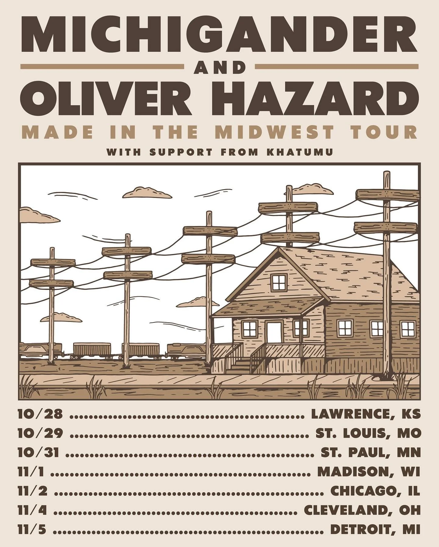 @khatumu &lsquo;s tour supporting @michiganderband and @olihazard starts TODAY! her first Midwest shows 🤗🚐