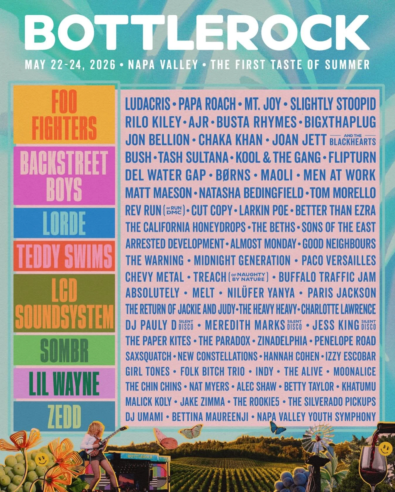 @khatumu &lsquo;s first major festival 🥰😍 and in one of the most beautiful places on earth&hellip;let&rsquo;s go!! 🍾🤘 @bottlerocknapa