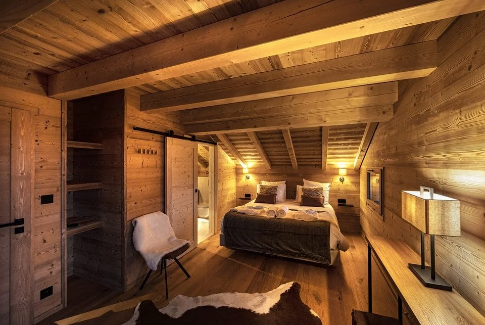 chambre de chalet haut de gamme