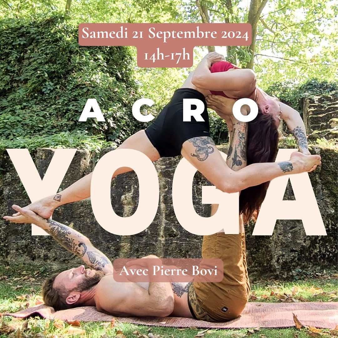 NOUVEL ATELIER ACRO YOGA avec @pierbovi 
.
Un m&eacute;lange de yoga d&rsquo;acrobatie et de massage tha&iuml;, pour une pratique aux nombreux bienfaits pour le corps et l&rsquo;esprit.
Une discipline ludique, joyeuse tout en honorant la philosophie 