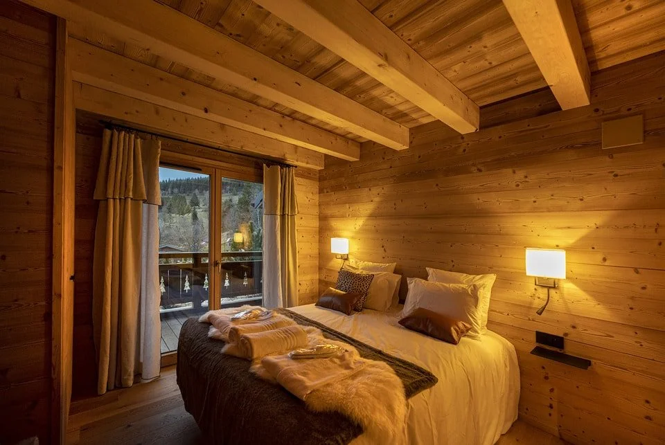 chambre de chalet haut de gamme
