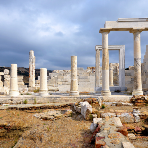 Demeter, ancient temple, Naxos Island in Greece
