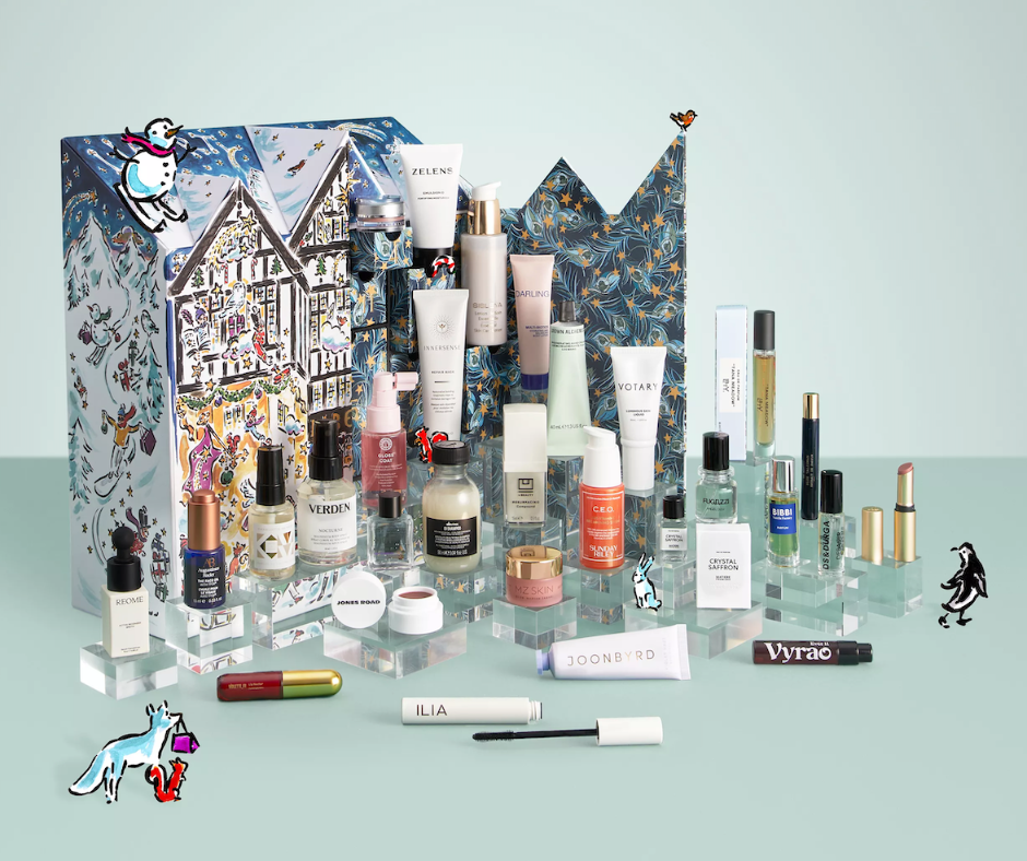 Liberty 2026 Beauty Advent Calendar, illustrated by Clym Evernden