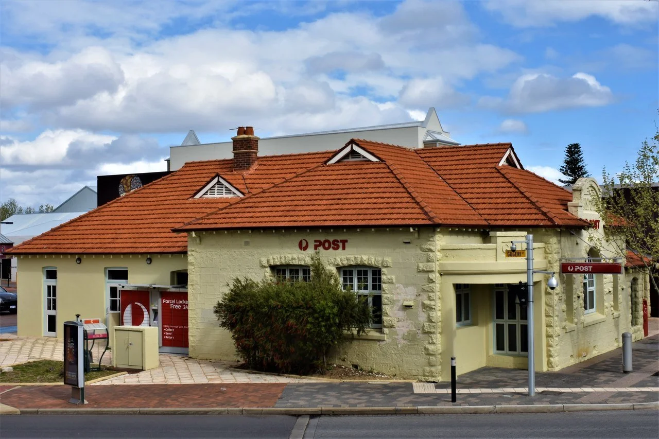 Heritage Claremont Post Office on Gugeri Street, opposite the railway and Claremont Quarter