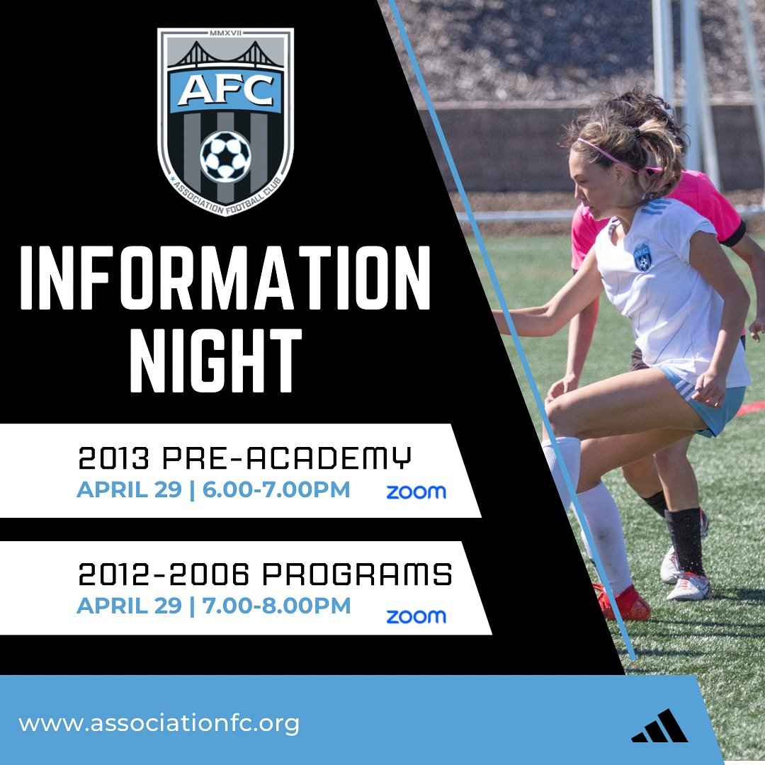 🚨🚨 TONIGHT!!! 🚨🚨 Join us for our information night presentations to learn more about AFC&rsquo;s 2024-25 season as we prepare for tryouts in a few weeks! Zoom links in bio on our Linktree!! 👆 #Elevate #WeAreAFC #WeAreTheEastBay