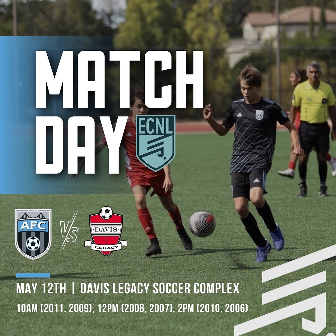 Last ECNL matchday of the season this Sunday! 2010s looking to clinch playoffs and join the 2011s and 2008s in San Diego! Let&rsquo;s get it lads! #Elevate #WeAreAFC #WeAreTheEastBay