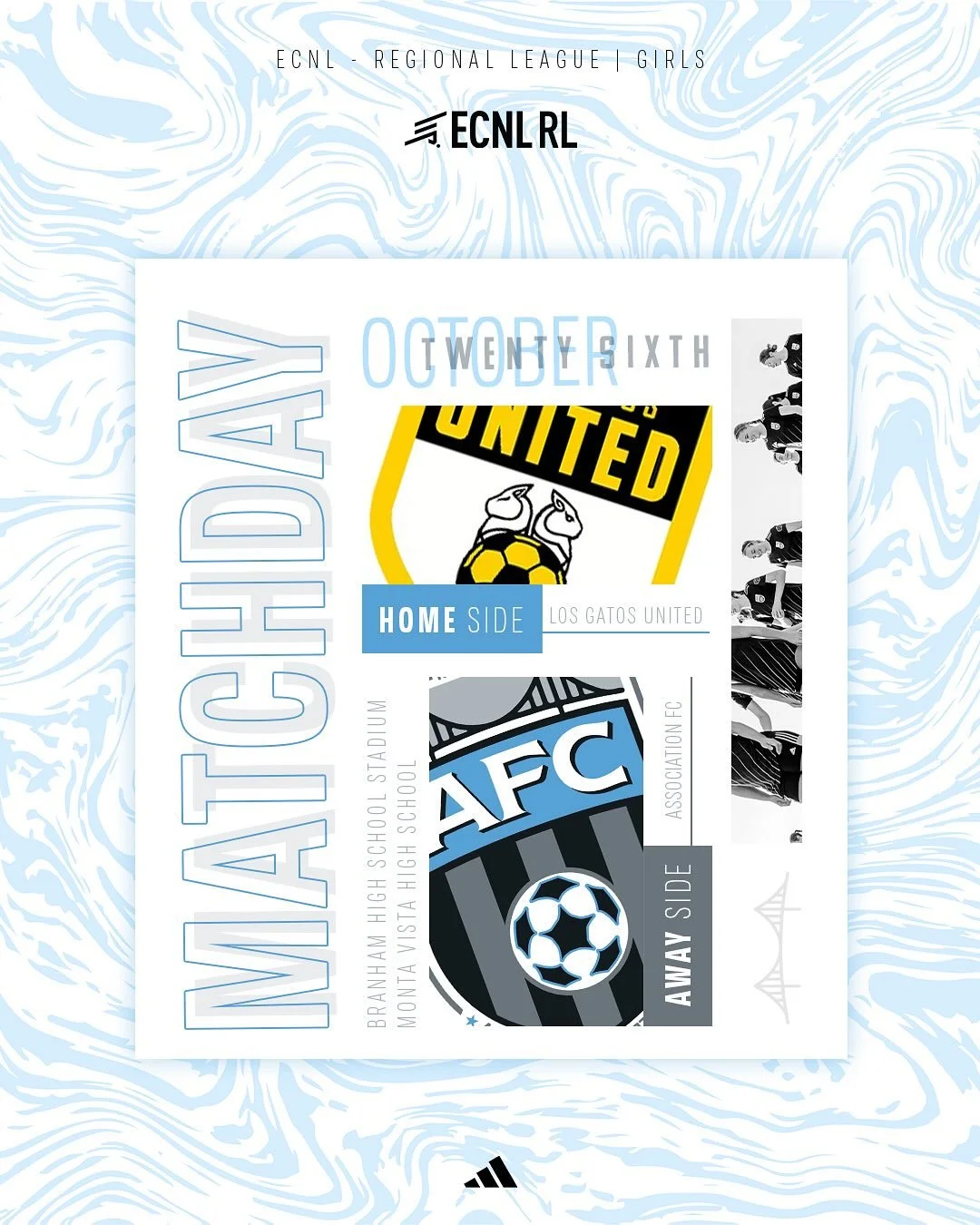 Weekend Matchups 🆚

Saturday 10/25:
ECNL-RL Boys Home vs @sanjuan_sc 

Sunday 10/26:
ECNL Boys Away vs @santaclarasportingclub 
ECNL-RL Girls Away vs @losgatosunited 

#AFC #ELEVATE