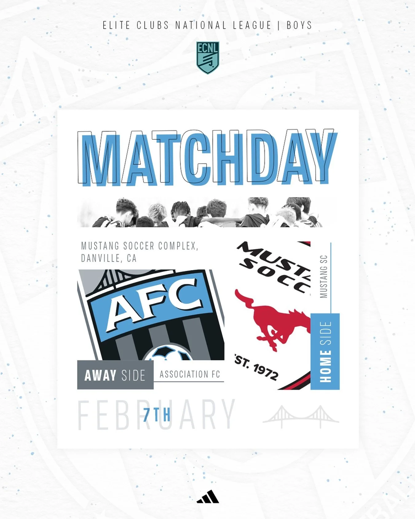 Match Day this coming weekend away versus Mustang Soccer Club.

2013 Boys ECNL @ Mustang SC
10:00 AM

2012 Boys ECNL @ Mustang SC
12:00 PM

#AFC #ELEVATE #matchday