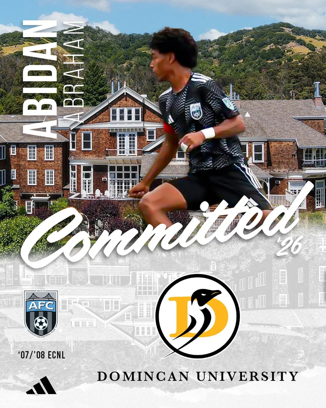 🚨 Committed Player 🚨 

Congratulations to Abidan Abraham of Association FC&rsquo;s 2007/08 ECNL boys team on his verbal commitment to continue his soccer journey as a penguin of Dominican University of California in San Rafael, CA.

Go Penguins! 🐧