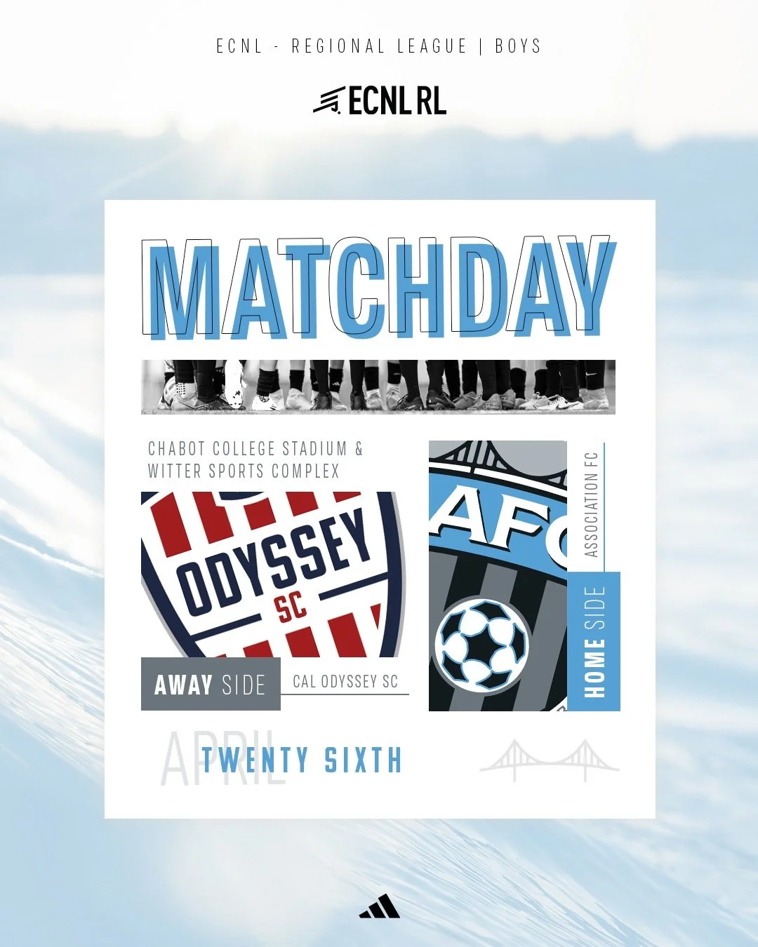 Saturday &amp; Sunday matchups for AFC&rsquo;s ECNL and ECNL-RL sides.

Saturday April 25th:
ECNL-RL Girls @ West Coast SC

Sunday April 26th:
ECNL Boys @ River Islands Surf
ECNL-RL Boys vs Cal Odyssey SC

Good luck to all our teams out there!

#AFC 