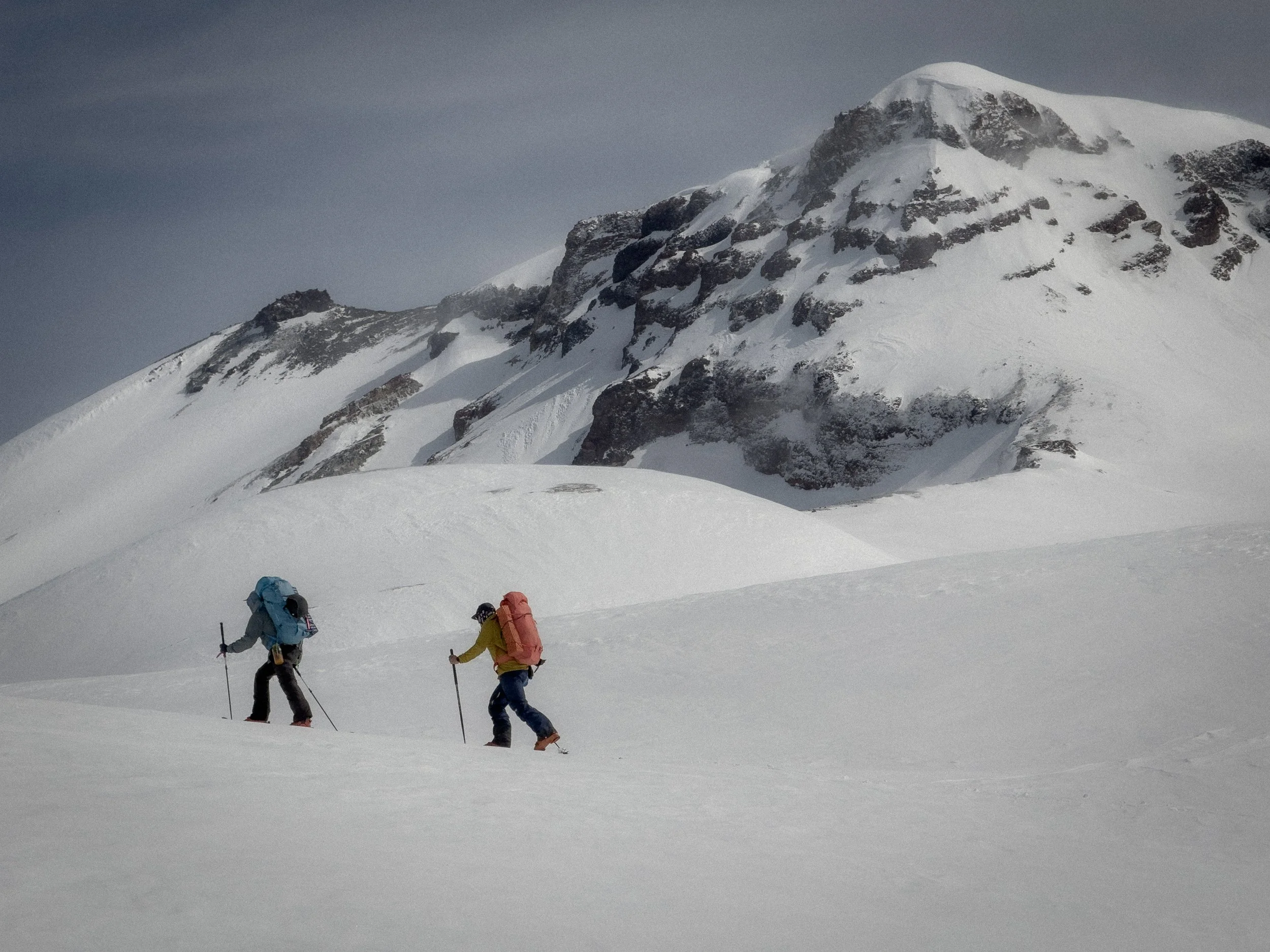 ski touring and splitboarding for overnight winter camping in Chile