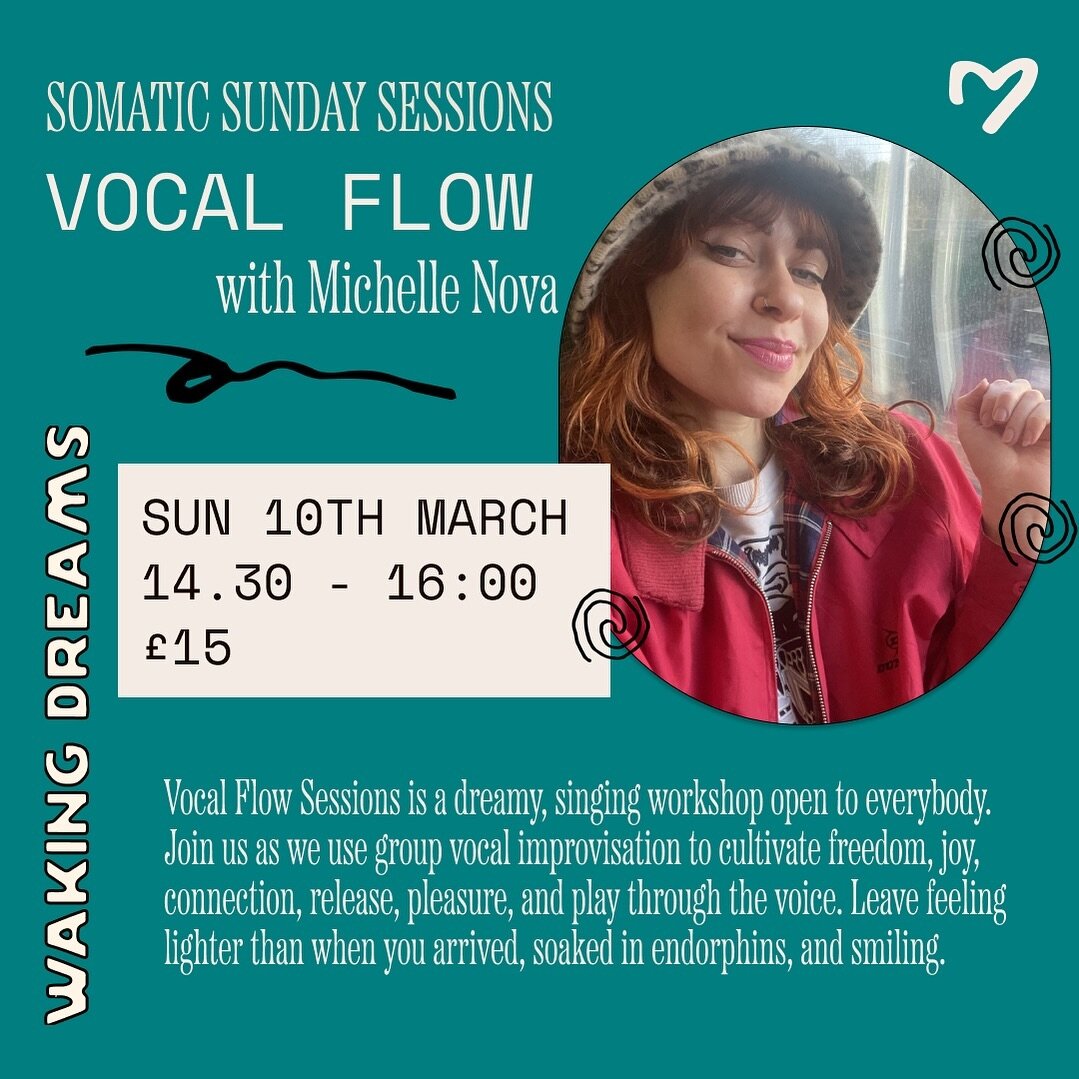 Vocal Flow sessions is a 90-minute workshop open to everybody, aiming to cultivate freedom, expression, connection, healing and JOY through group singing. Trained vocal coach and solo artist, Michelle Nova, will guide the group through a series of ge