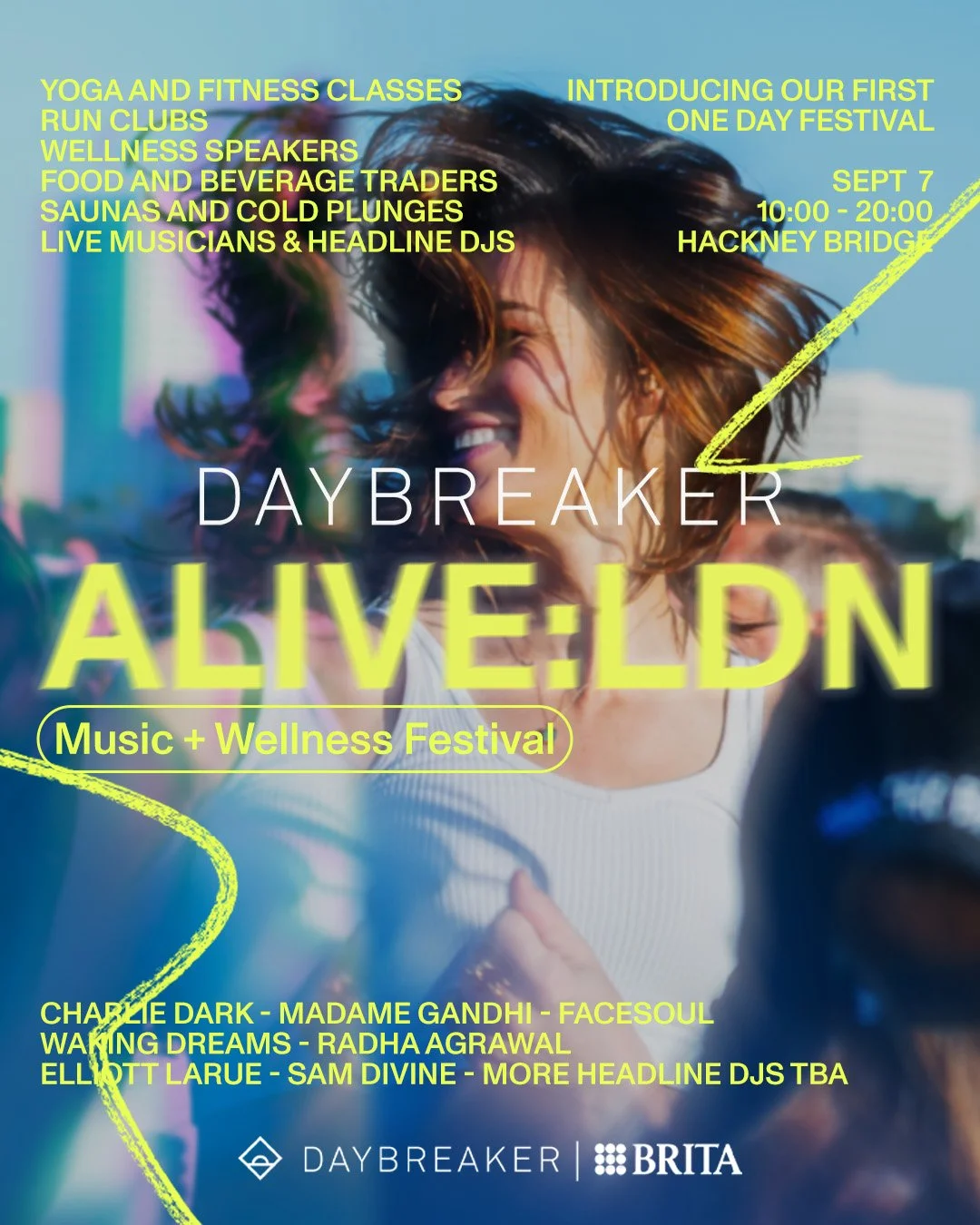 🌅 WIN 2&times; FREE TICKETS to Daybreaker ALIVE: LDN! 🌅

We&rsquo;re thrilled to be partnering with Daybreaker ALIVE: LDN - taking place September 7 at Hackney Bridge, London, from 10 AM - 8 PM - a full‑day, sober dance‑music festival that flows fr