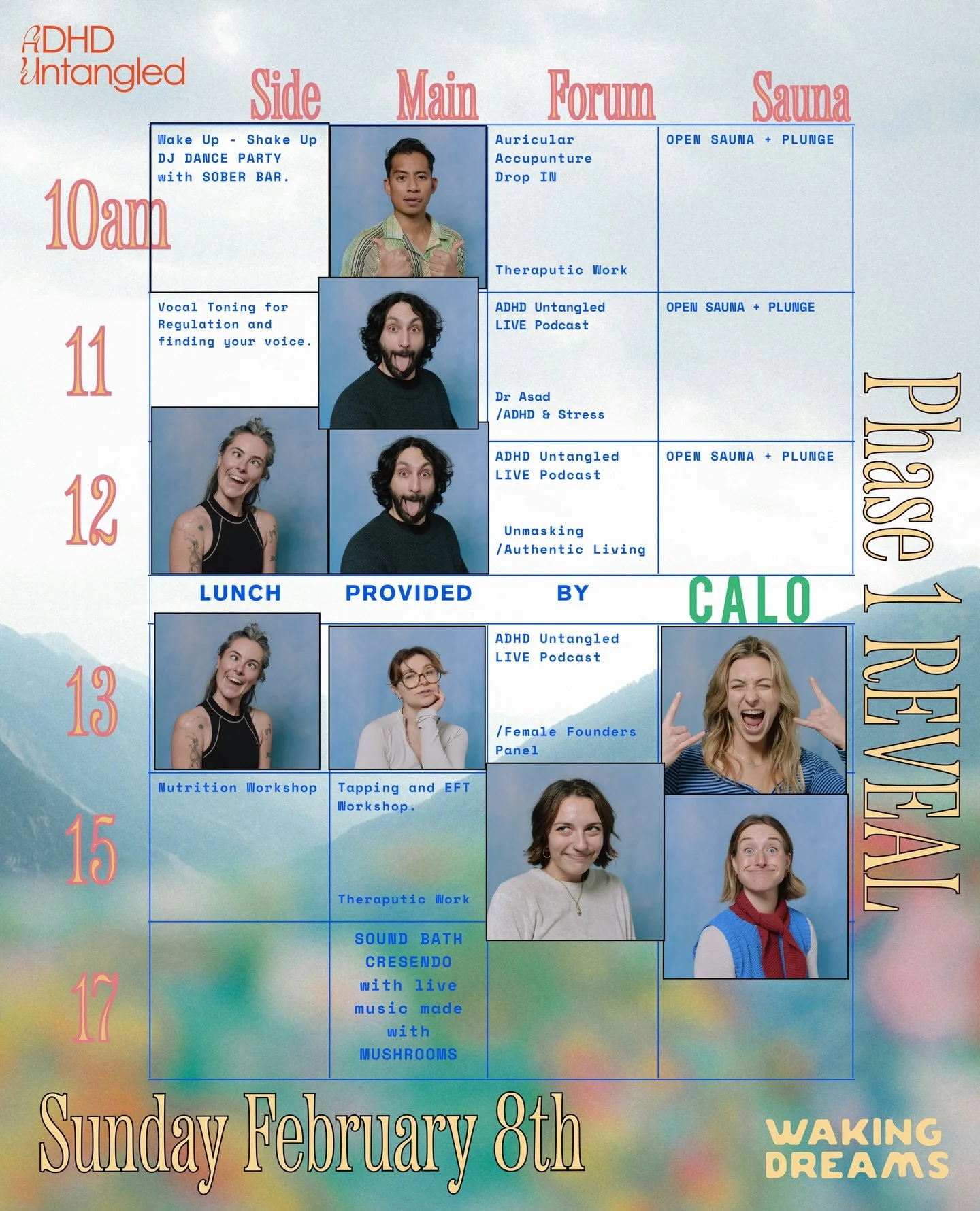 Phase One: Meet the Dreamers ✨

We&rsquo;re so excited to introduce the first wave of facilitators joining us for Day of Play. Our full-day, choose-your-own-adventure experience from Waking Dreams x ADHD Untangled.

Dreamers know how to play.

They a