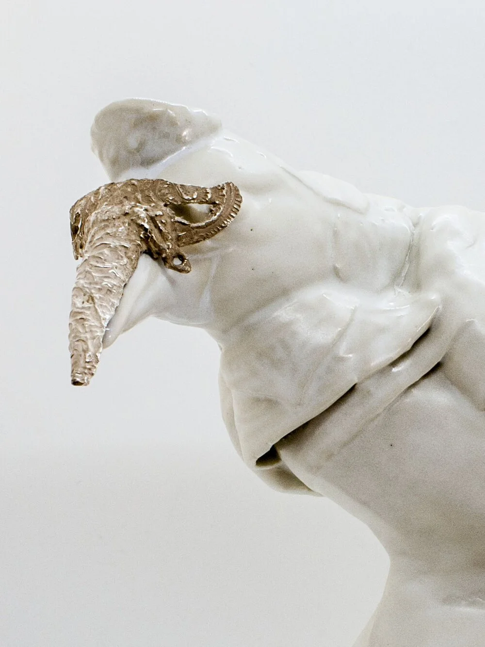  Limoges porcelain, silver mask.