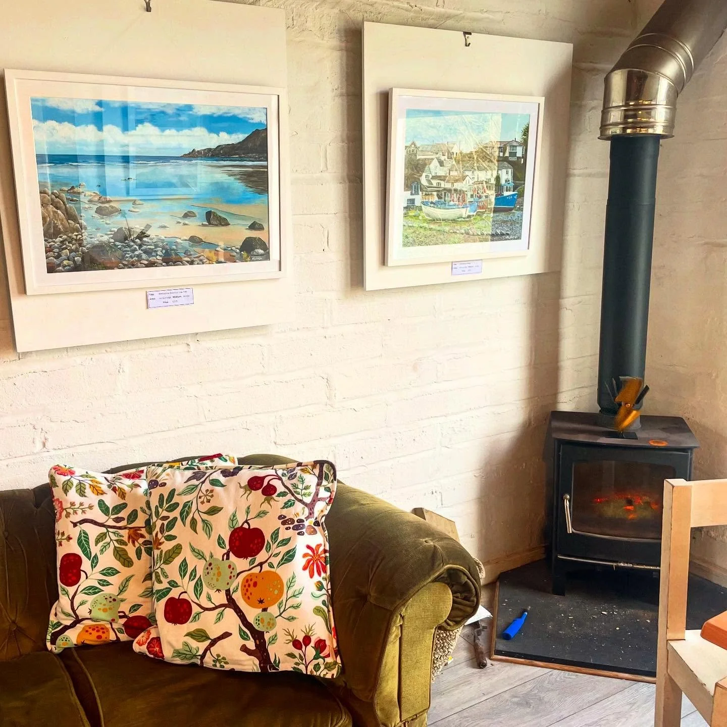 Fabulous to be back open! Thursday - Sunday 9:30-4 Ian Guttridge Local artist has produced another fabulous exhibition to grace the Fat Apples walls. 50% of proceeds going to the Island Trust a charity helping facilitate more comfortable visits for S