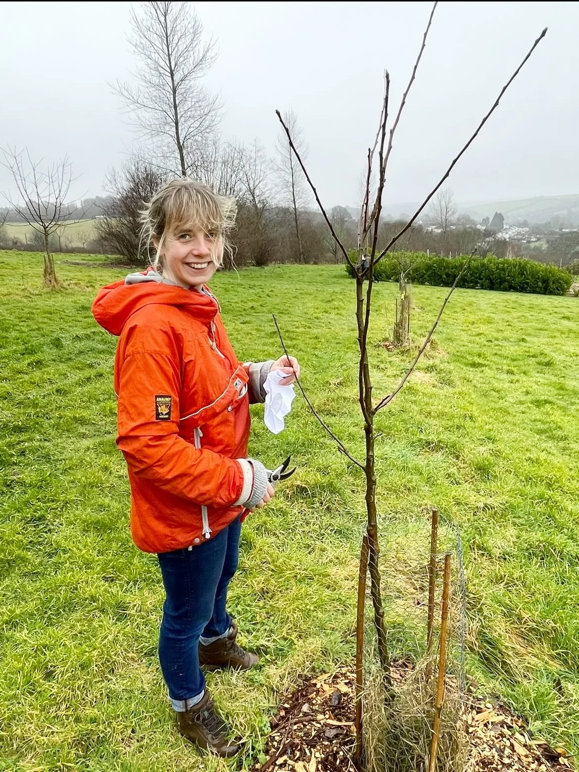 Hope everyone is enjoying this lovely spring sunshine 🌞 we have been getting our campsite ready for the season, gardening and even enjoyed our first BBQ &amp; fire 🔥 

-Phoebe has been repotting her Apple trees, she collected scion wood last year f