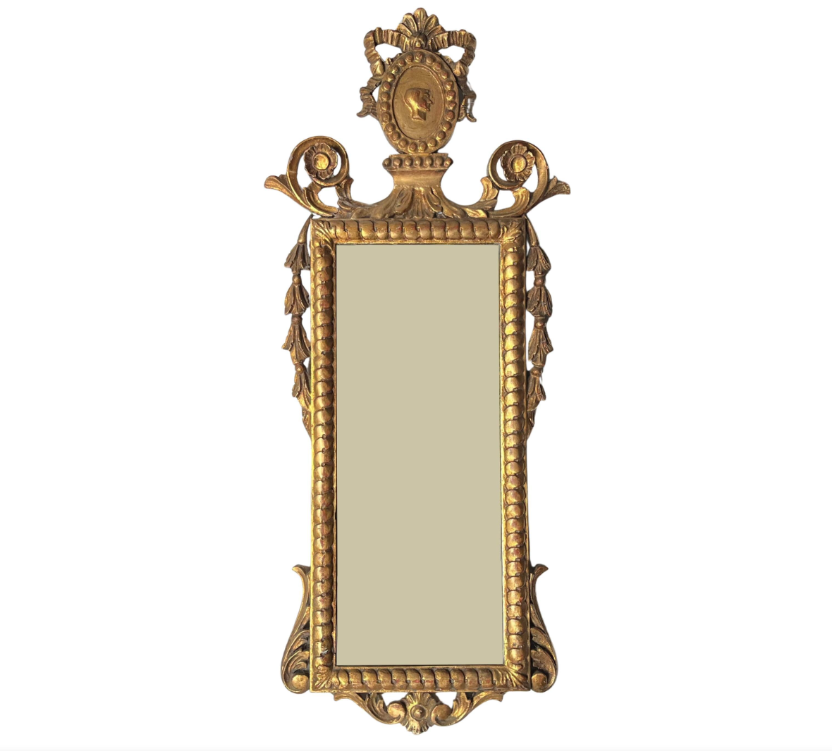 Gilded Neoclassical Gilt Mirror Mid 20th Century