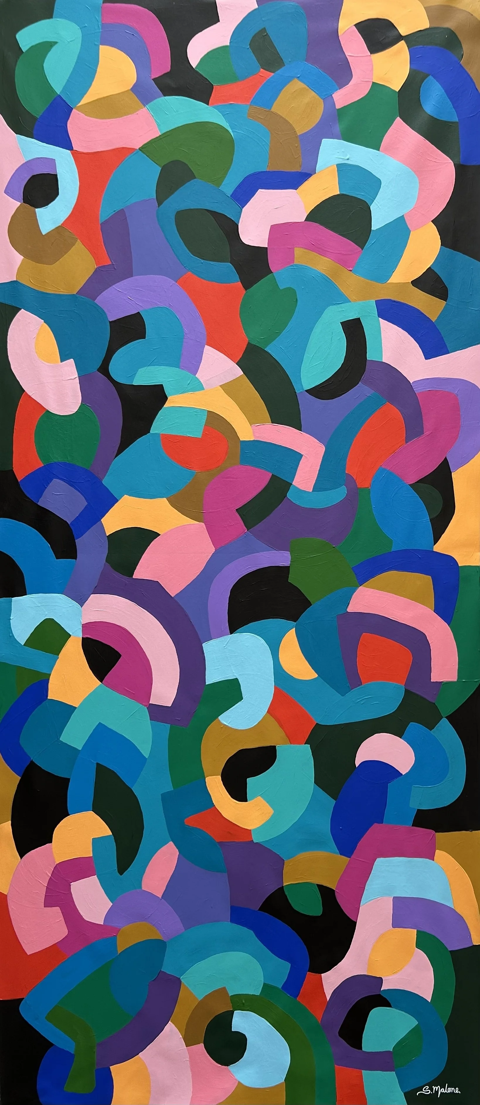 Life is a Bag of Mixed Lollies (200x88cm) Acrylic on canvas