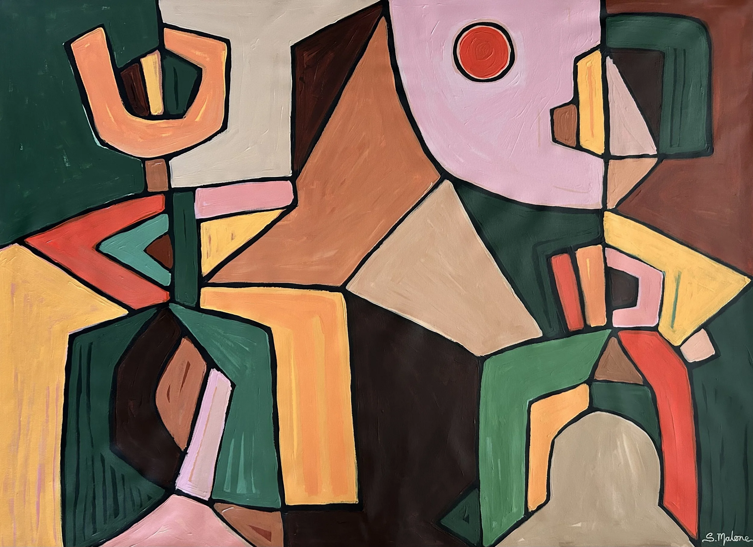 We Dance Under the Same Moon (130x94cm) Acrylic on canvas