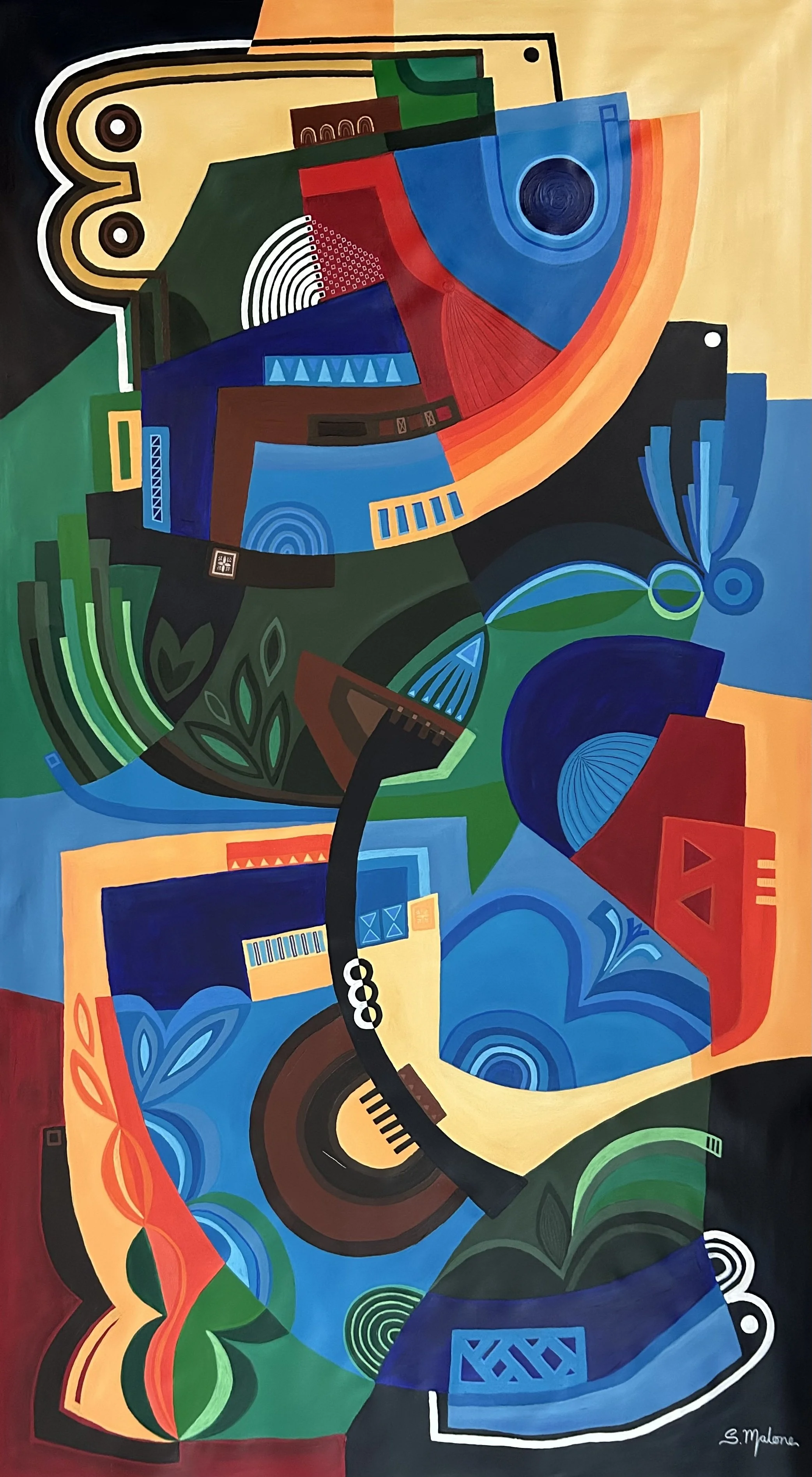 The Living Puzzle (197x110cm) Acrylic on canvas