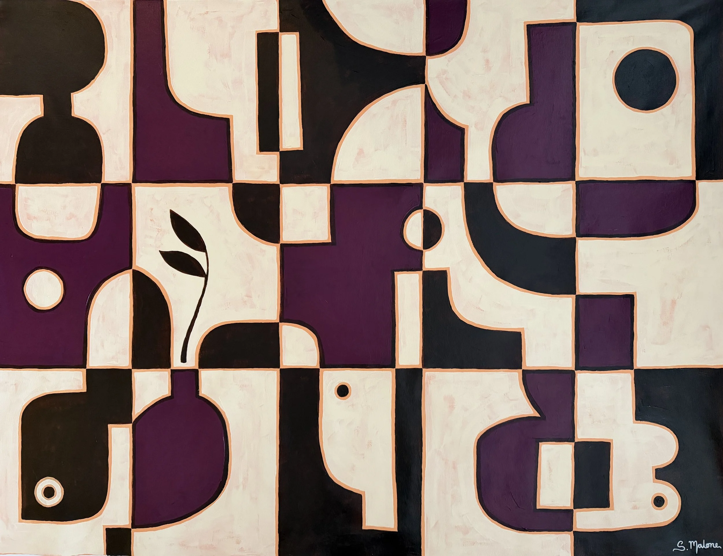 A Box of Chocolates and a Glass of Red (119x90cm) Acrylic on canvas