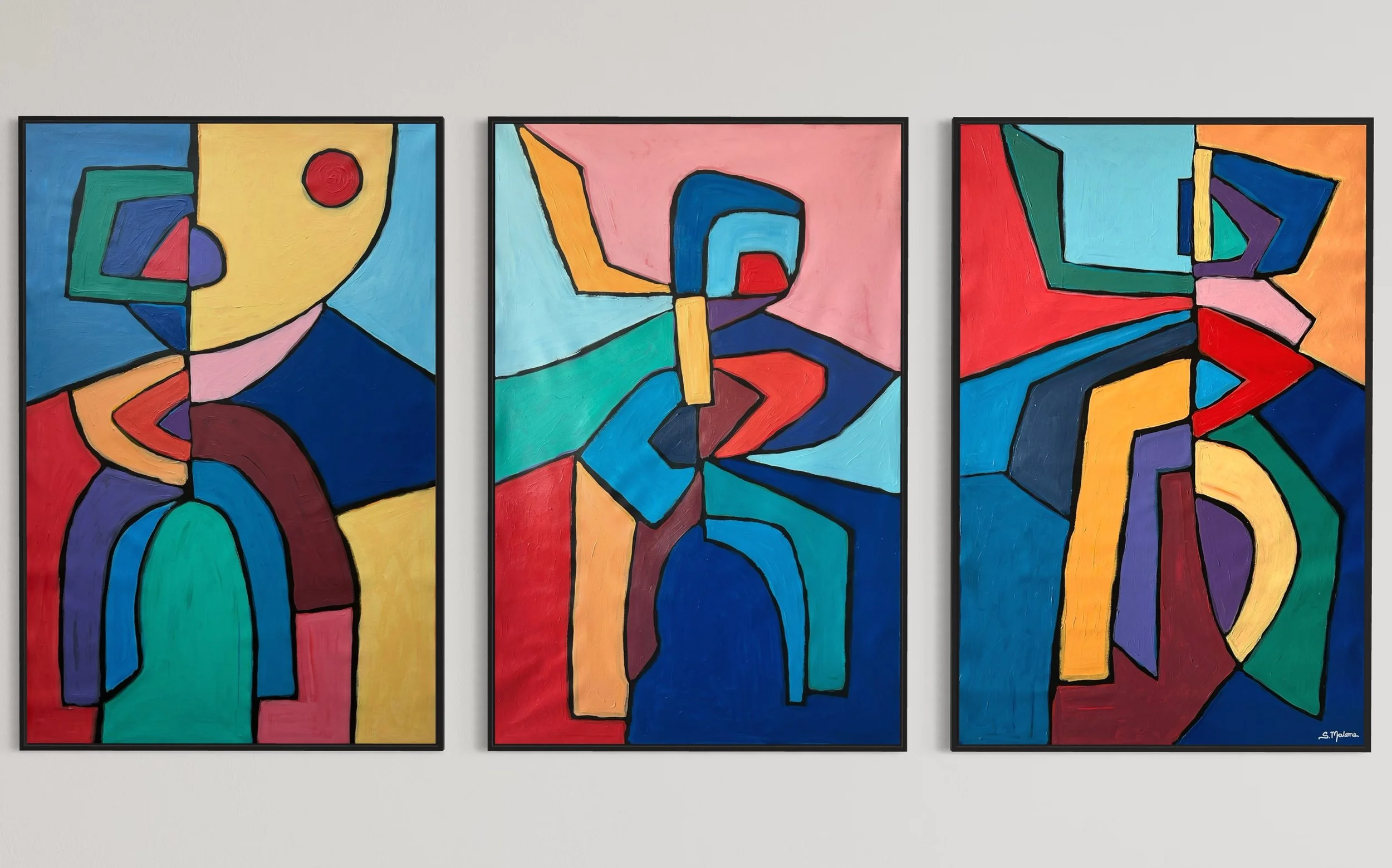 🔴 The Three Dancers (252x127cm) Acrylic on canvas