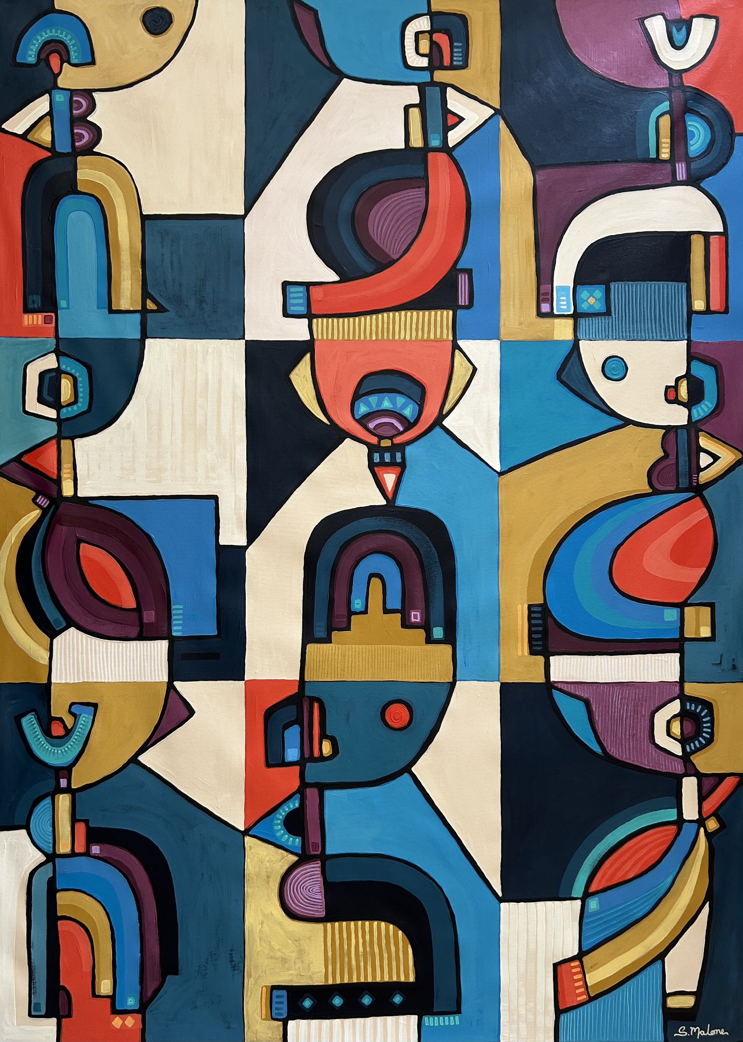 The Dance That Holds Us (130x94cm) Acrylic on canvas