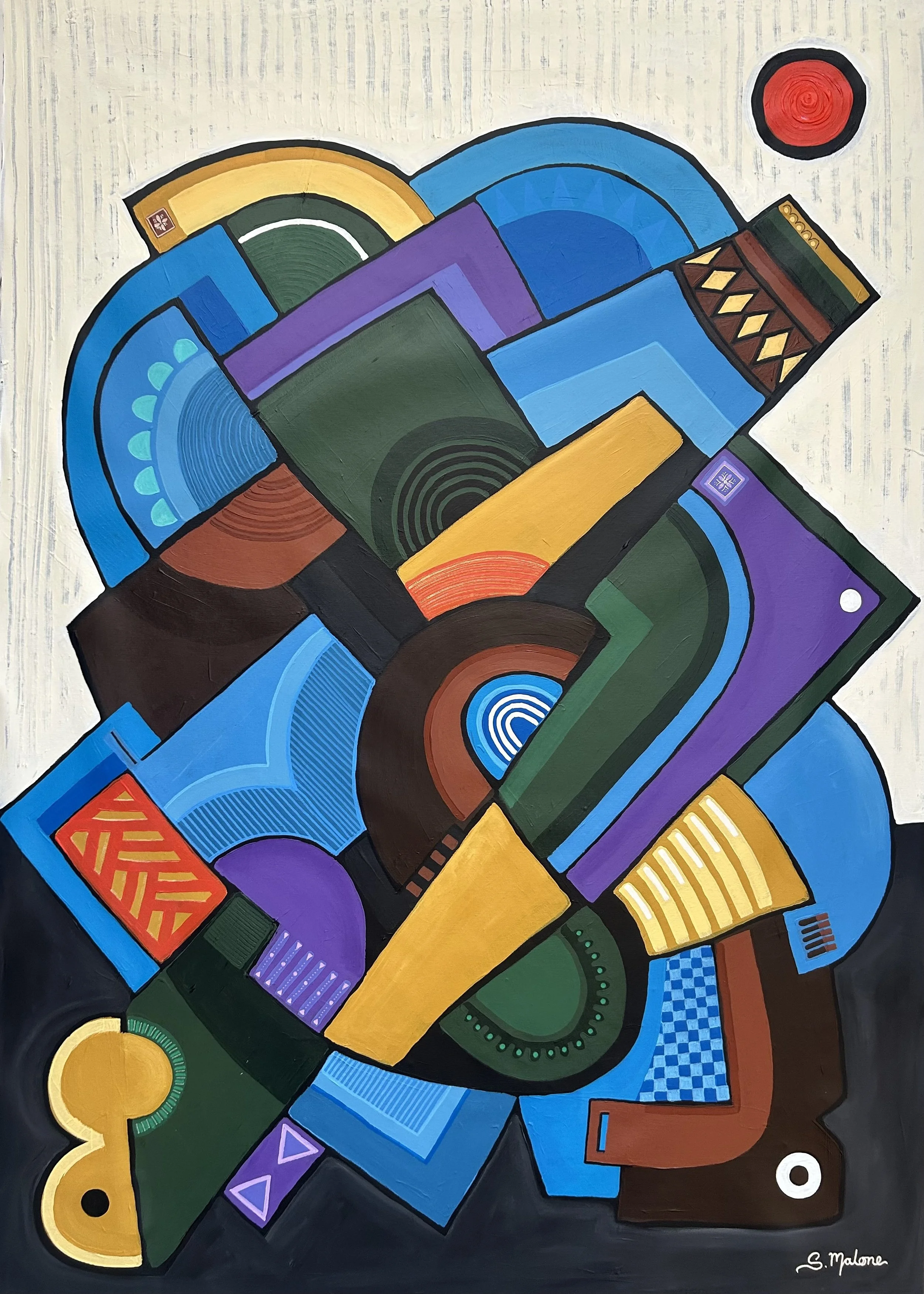 The Assembled Puzzle (130x94cm) Acrylic on canvas
