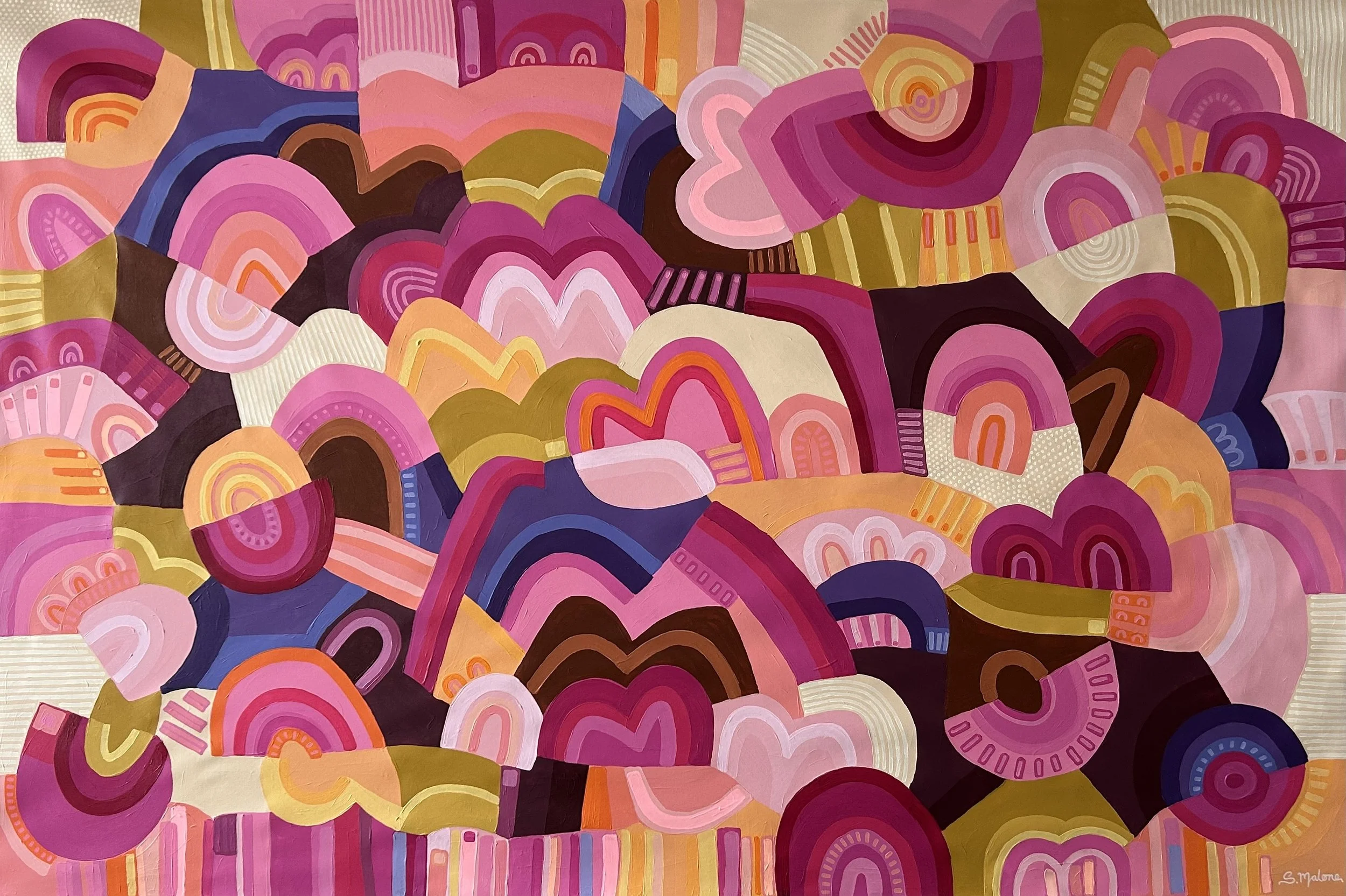 Valley of Hearts (180x120cm) Acrylic on canvas
