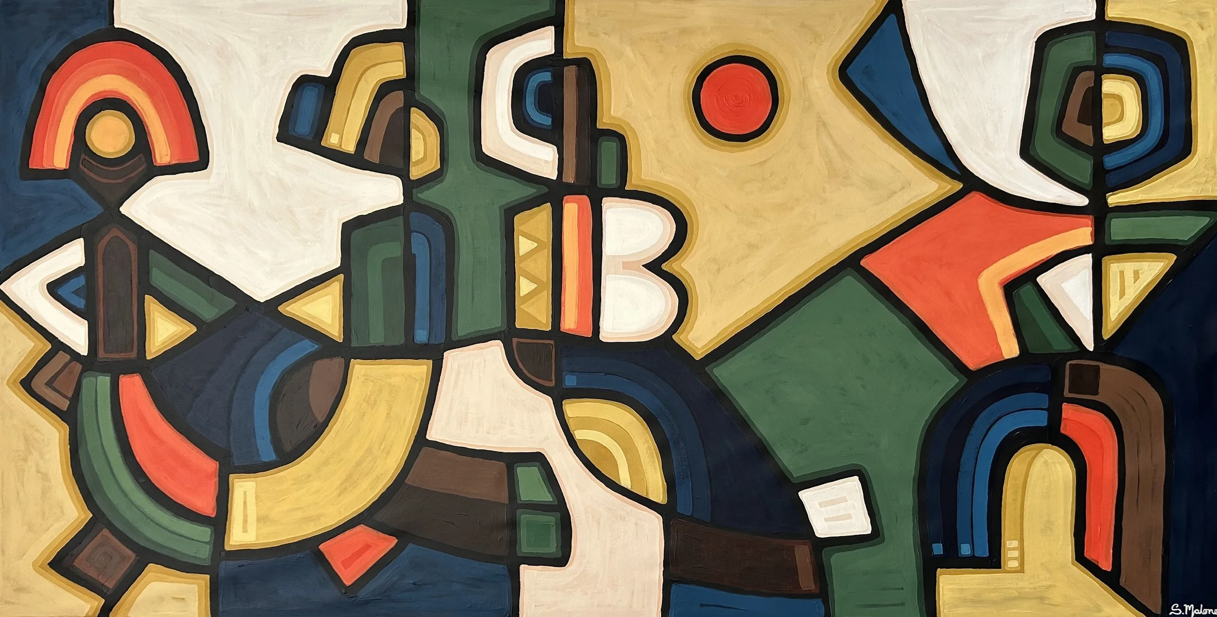 In Good Company (198x100cm) Acrylic on canvas