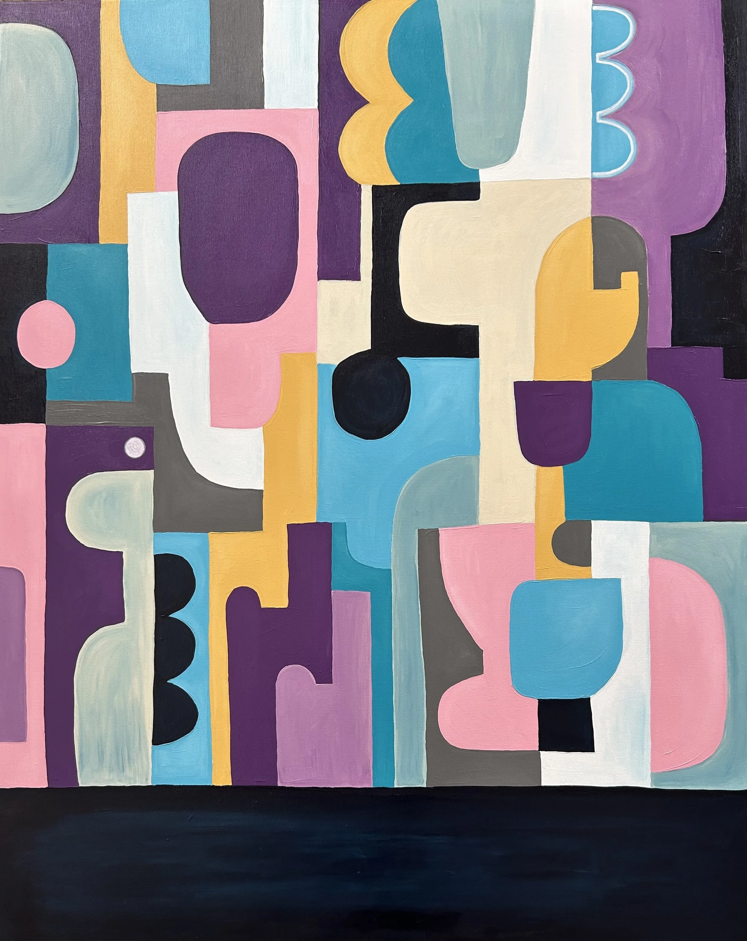 Funky Forms (100x80cm) Acrylic on canvas
