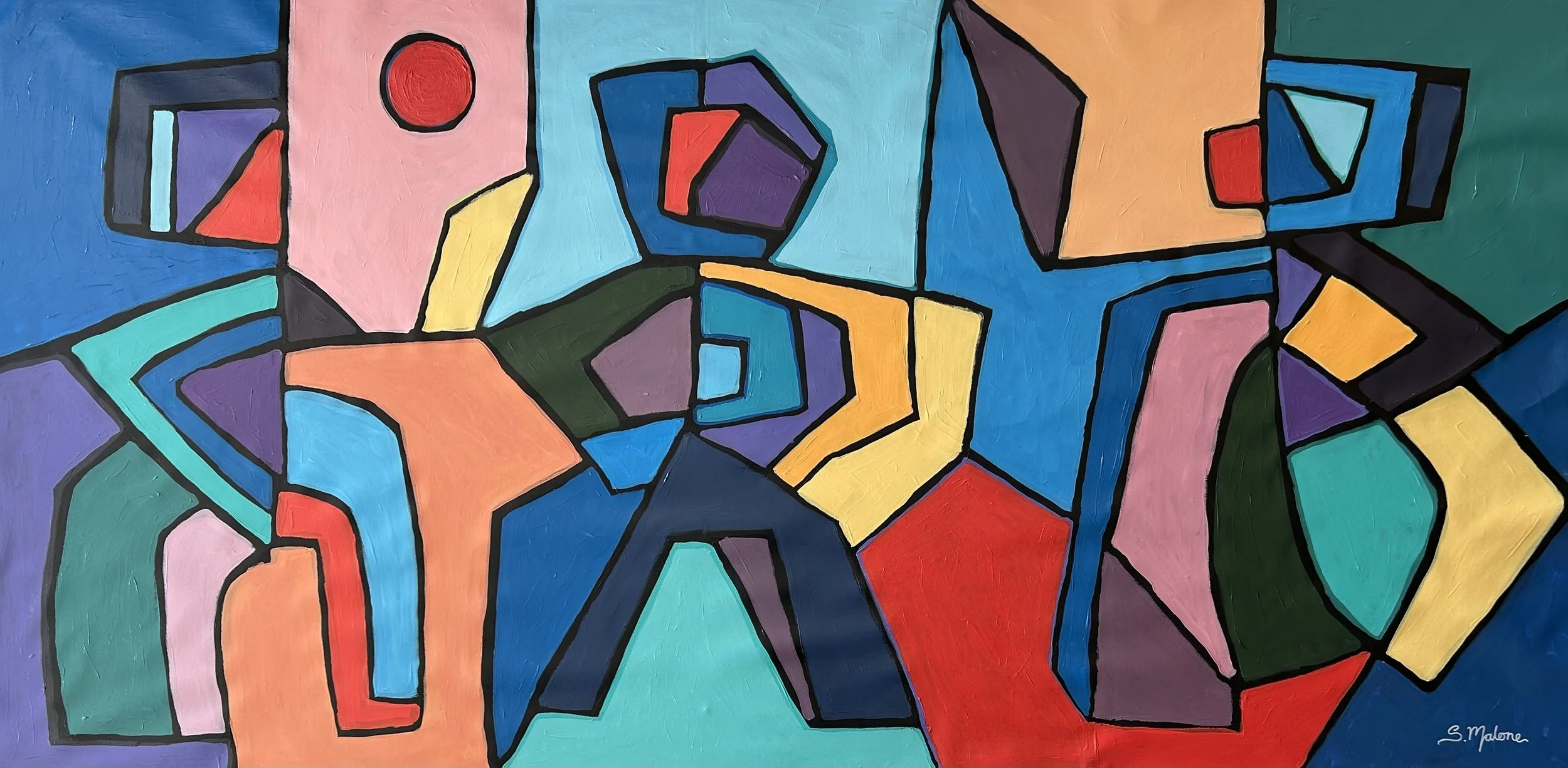 Colors in Motion (200x100cm) Acrylic on canvas