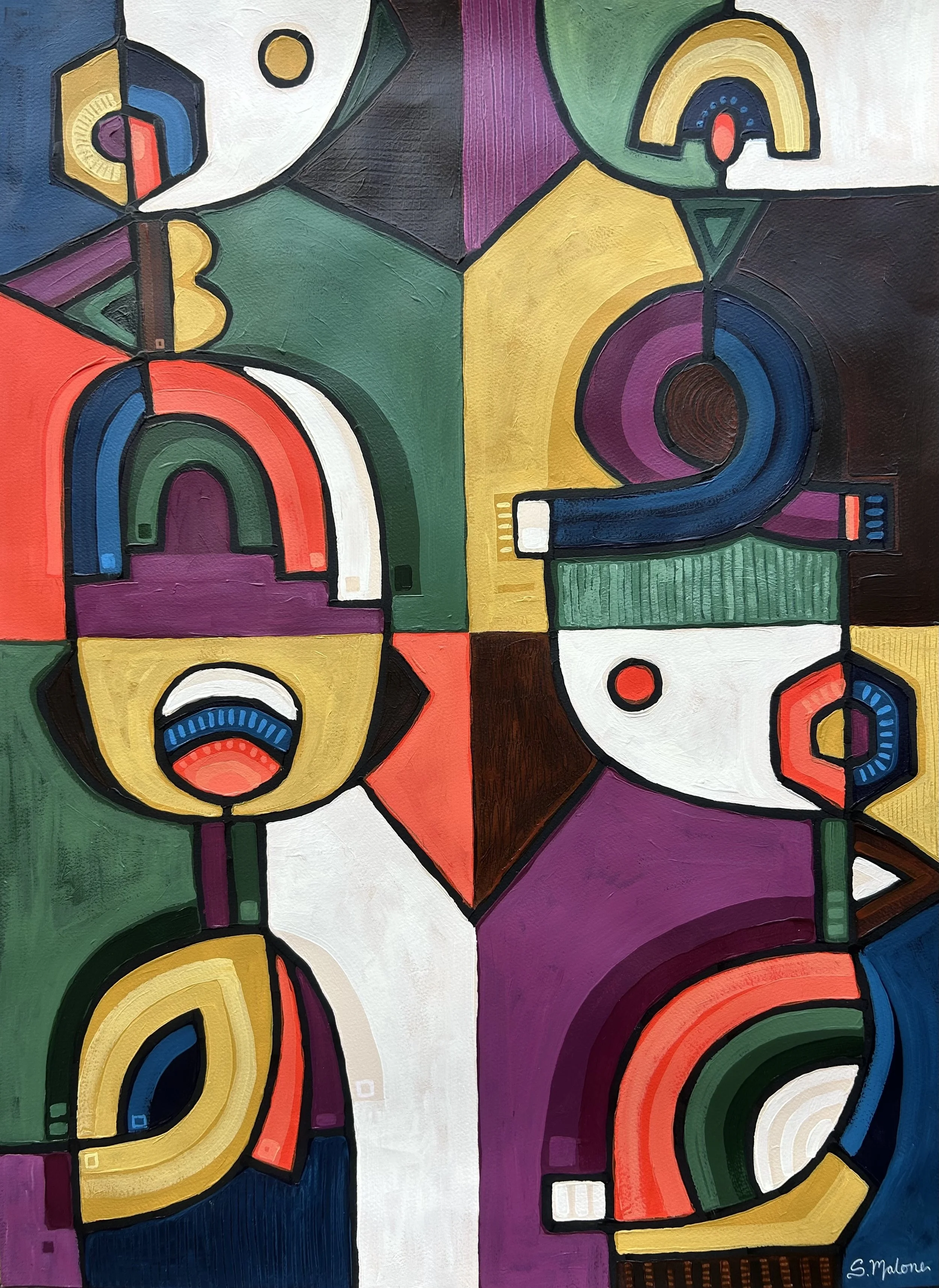 The Music Carries On (76x56cm) Acrylic on heavyweight paper