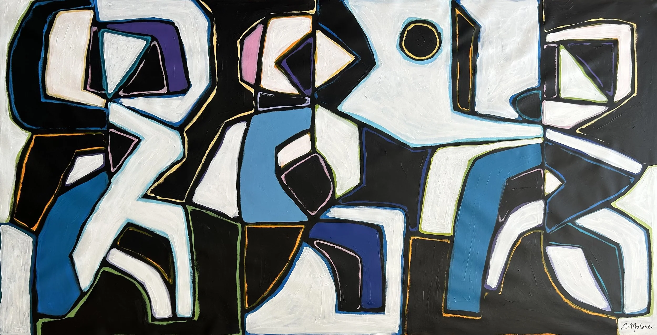 Under the Spell of the Moon (200x102cm) Acrylic on canvas