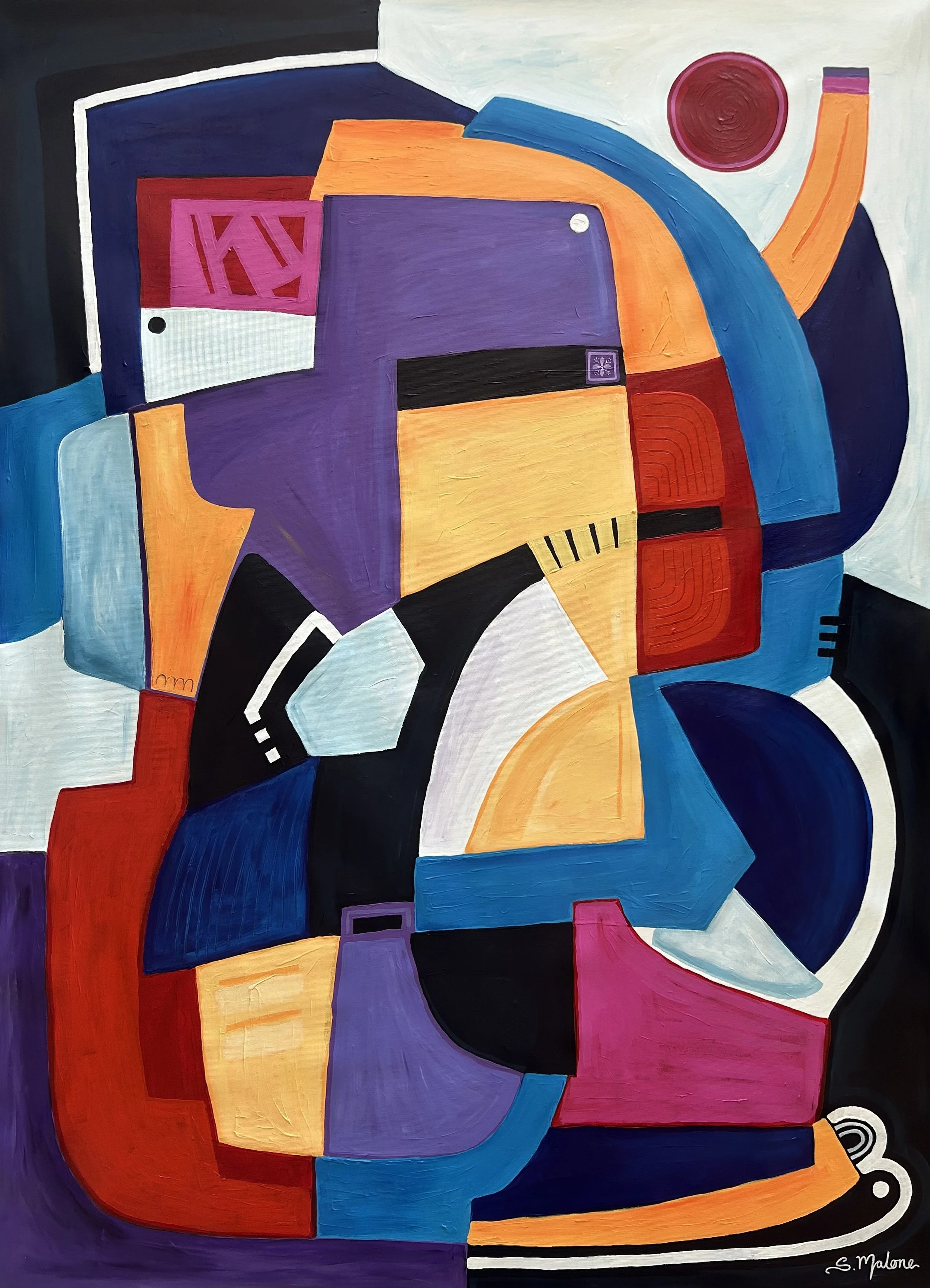 The Forgetful Elephant (130x94cm) Acrylic on canvas