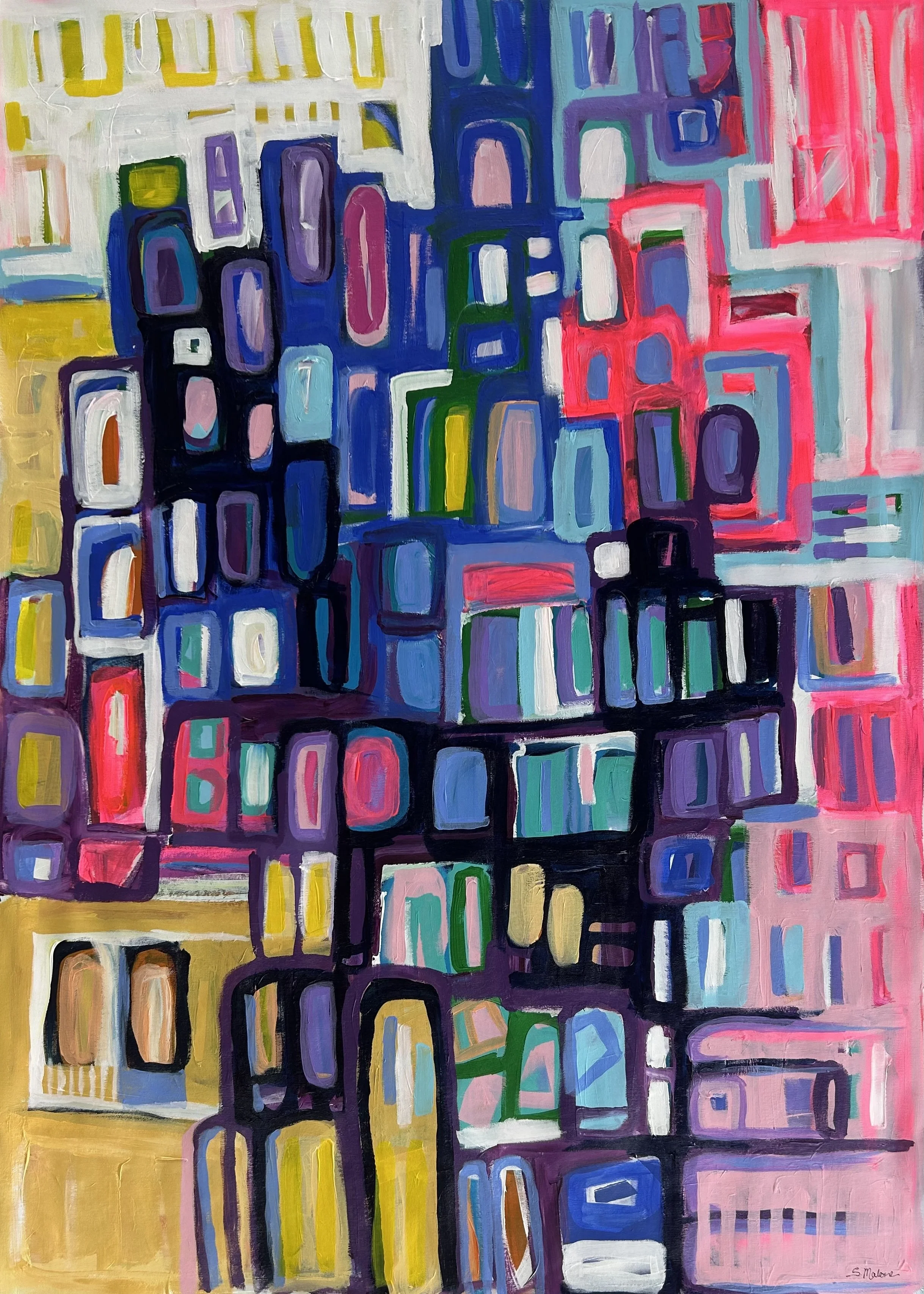 Life on the Grid (130x93cm) Acrylic on canvas
