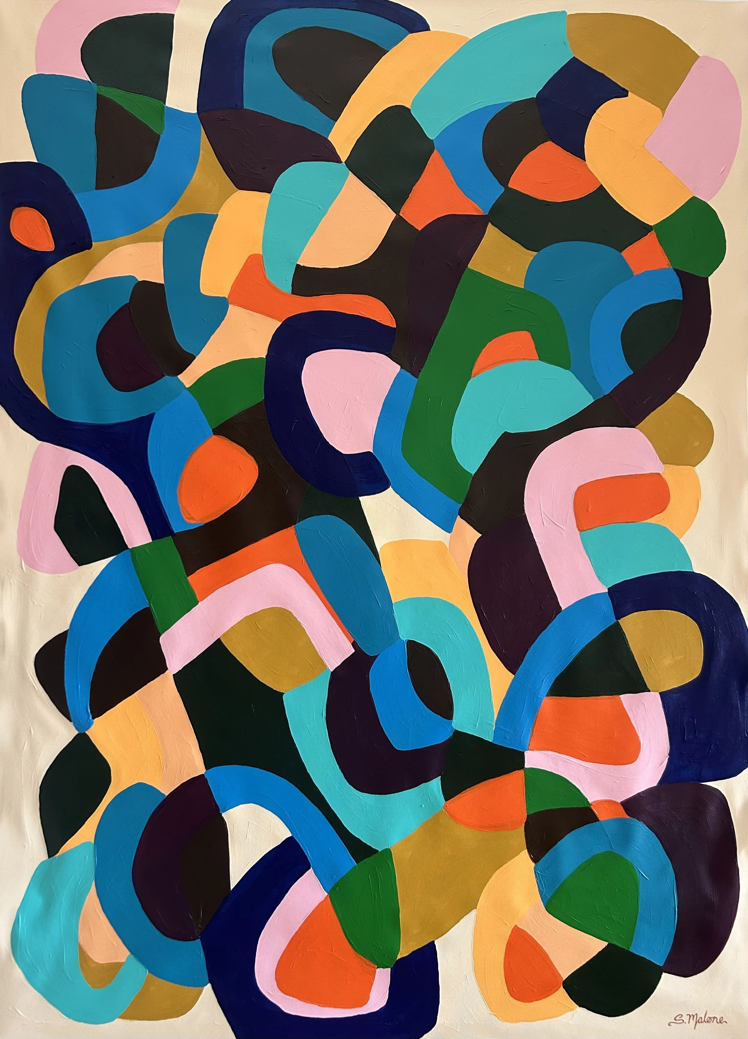 Champagne in the Bath (130x94cm) Acrylic on canvas