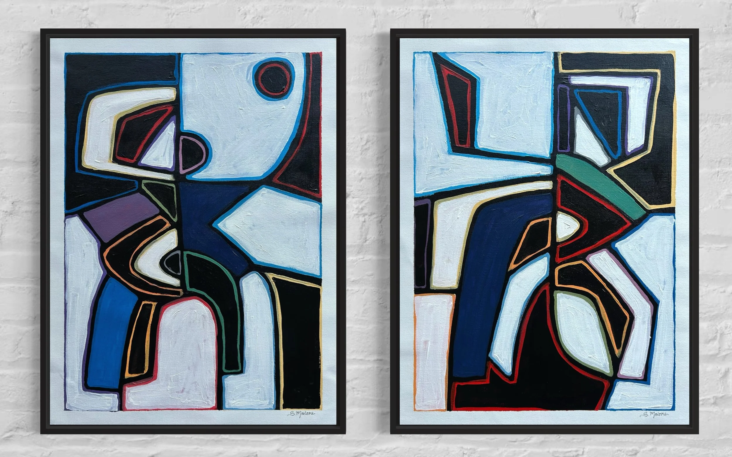 🔴 In Sync (91x61cm) Acrylic on canvas