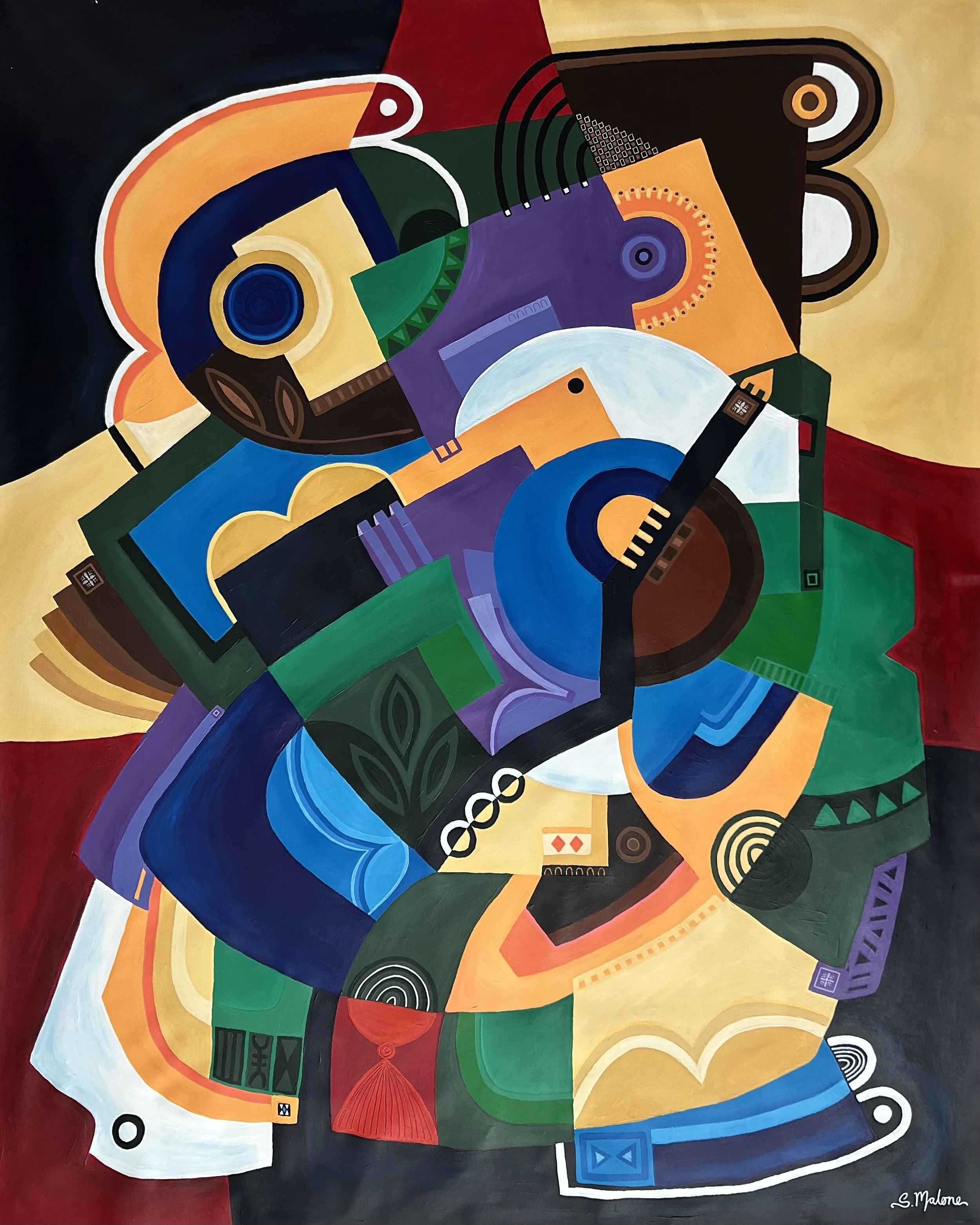 Assembling the Unknown (160x130cm) Acrylic on canvas